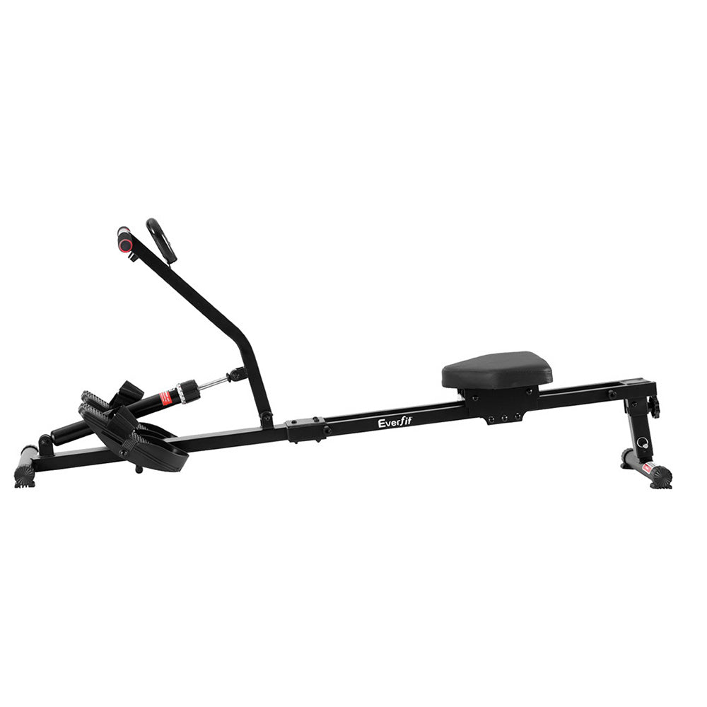 Everfit Hydraulic Rowing Machine Rower 12 Levels Resistance Exercise Fitness Gym Cardio-Black