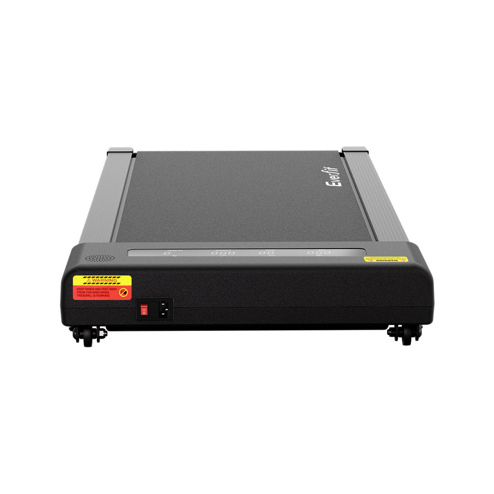 Everfit Treadmill Electric Walking Pad Incline Under Desk Home Gym 380mm Black