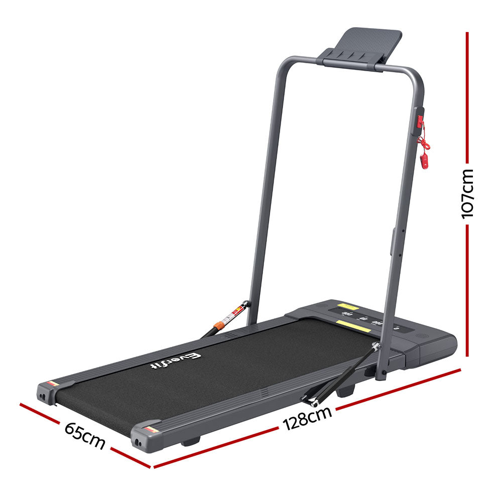 EVERFIT Walking Pad Treadmill 2 IN 1 Foldable 400mm Belt Grey
