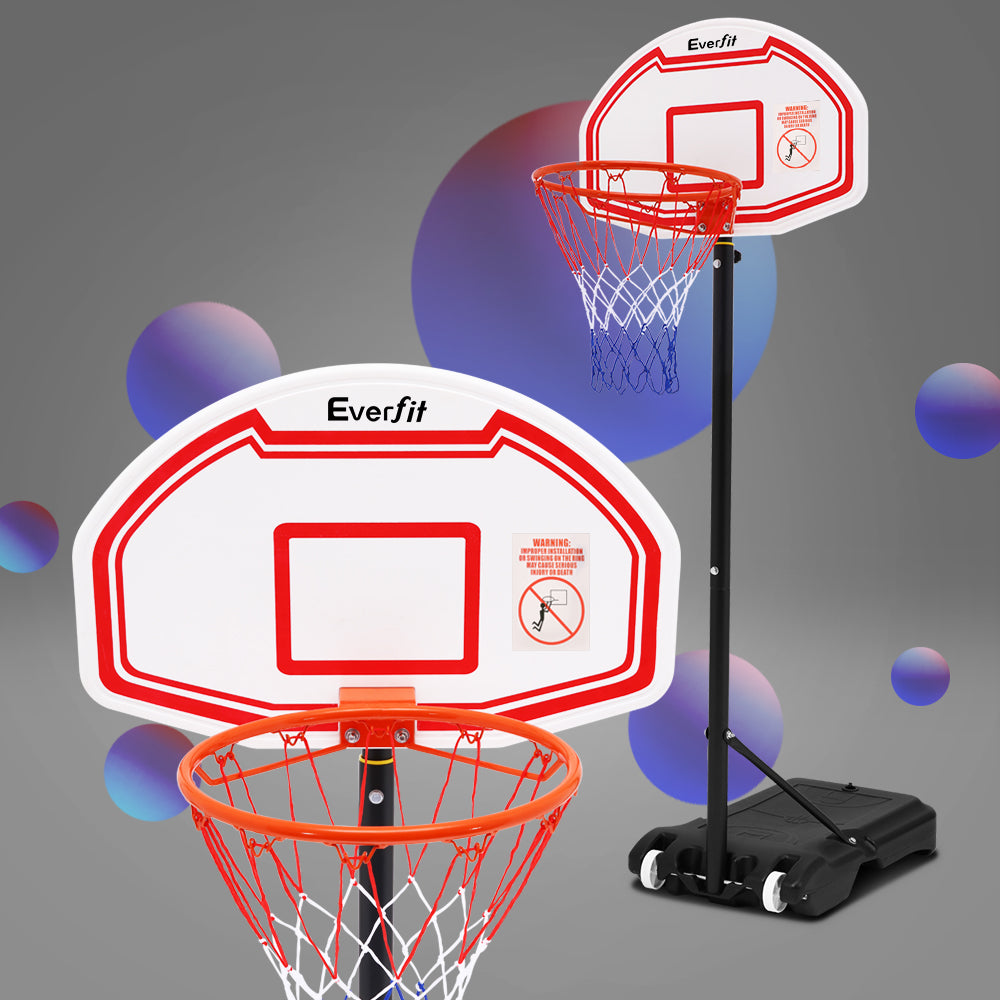 Everfit Pro Adjustable Portable Basketball Stand Hoop System Steel Rim with Net