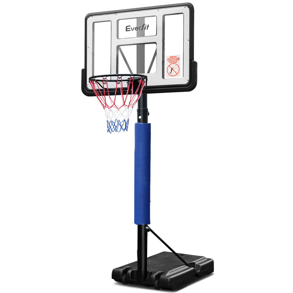 Everfit 3.05M Basketball Hoop Stand System Ring Portable Net Height Adjustable Blue - Everfit