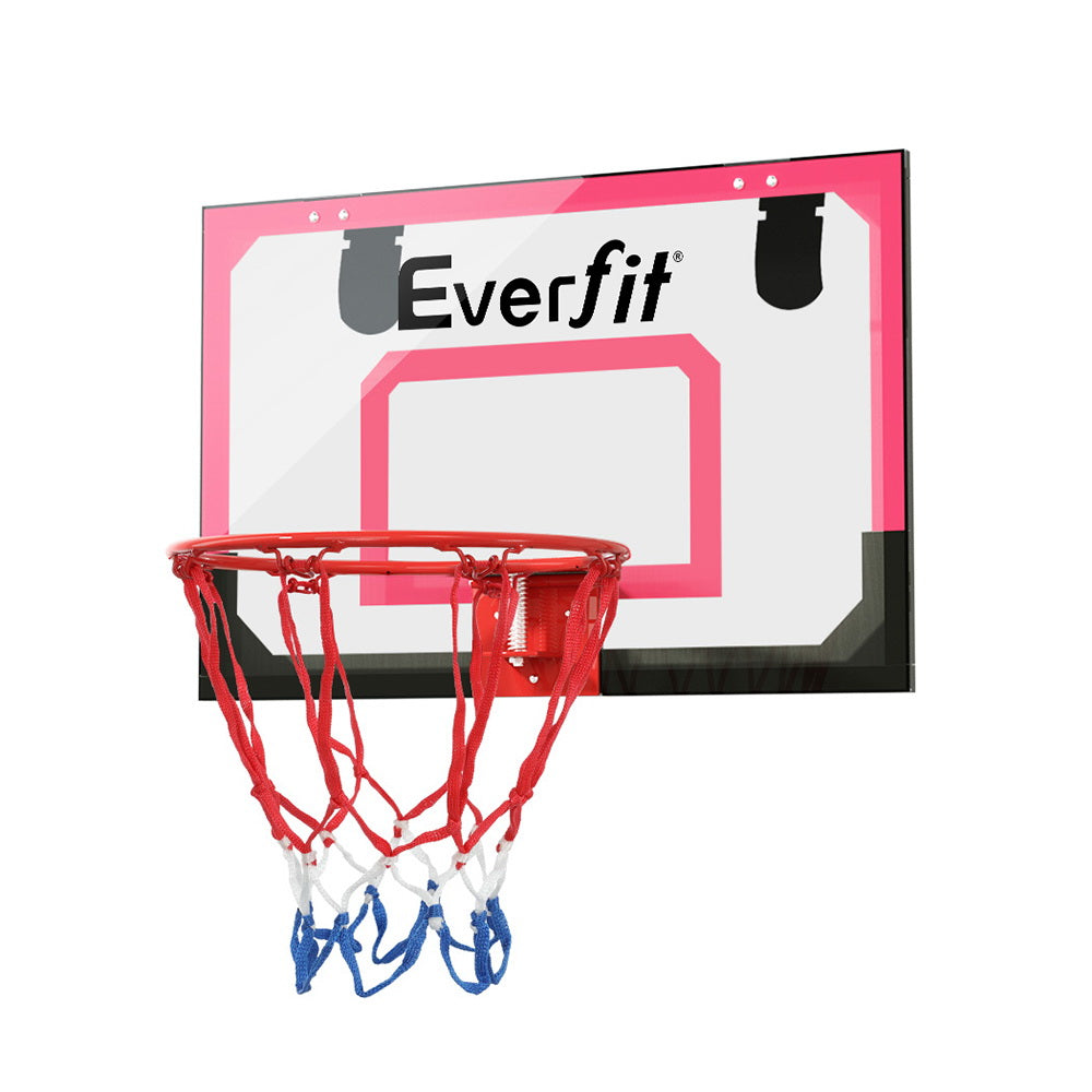 Everfit 23" Mini Basketball Hoop Backboard Door Wall Mounted Sports Kids Red - Everfit