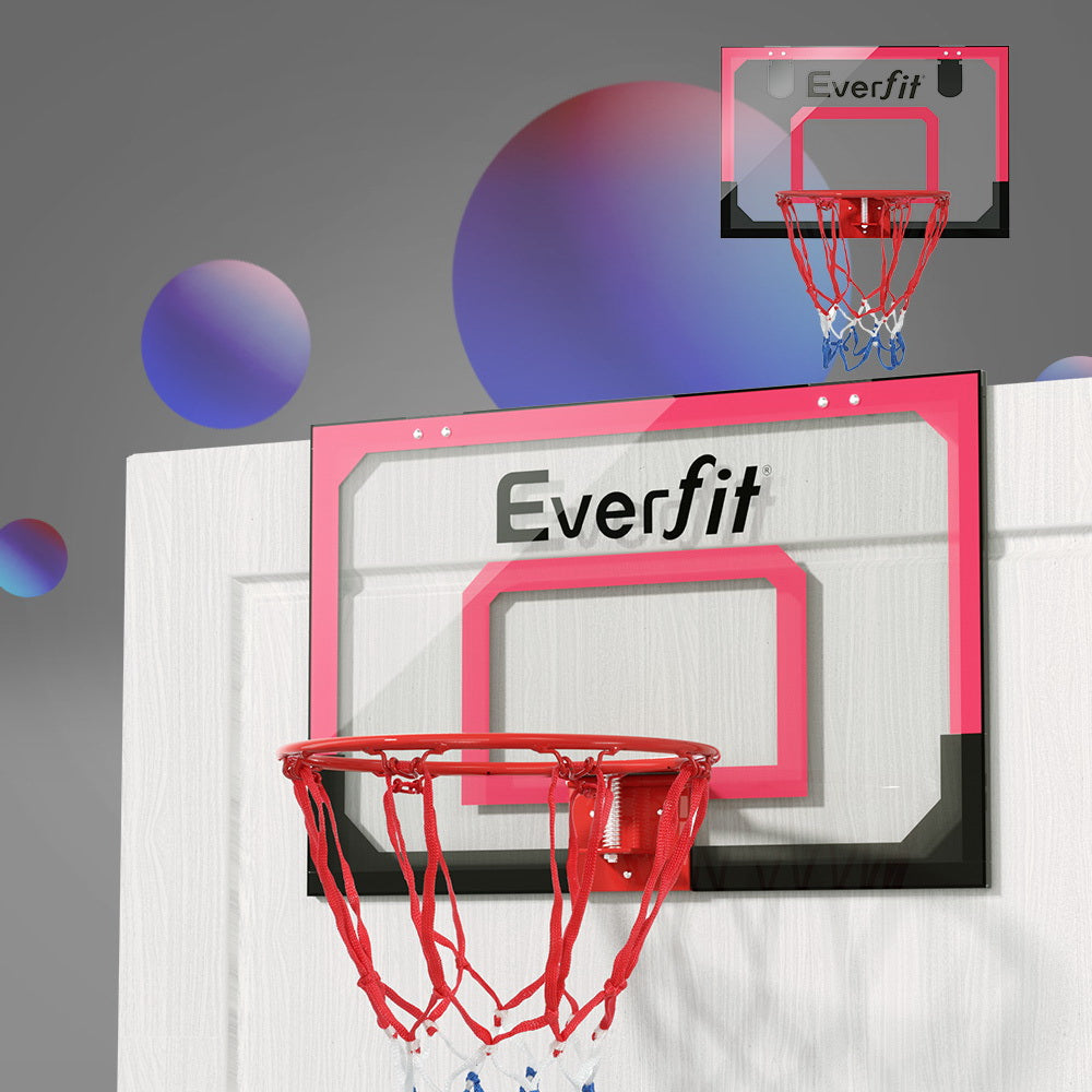 Everfit 23" Mini Basketball Hoop Backboard Door Wall Mounted Sports Kids Red - Everfit