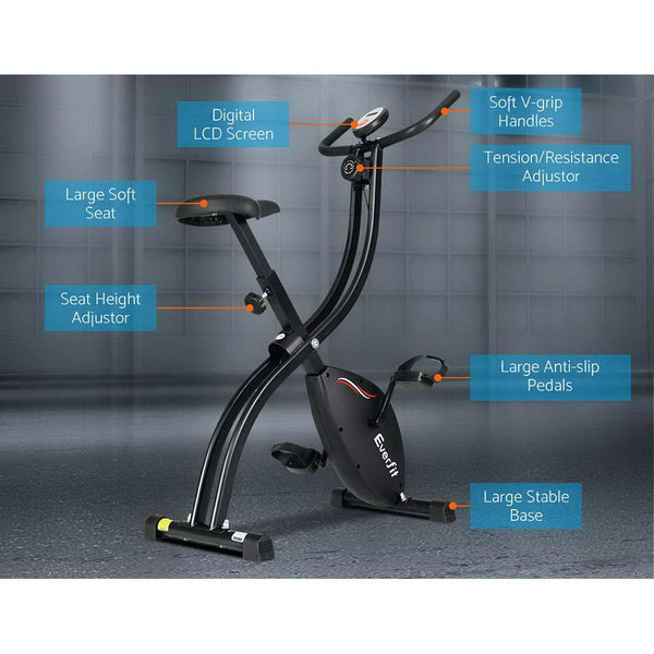 Everfit Folding Exercise Bike Magnetic X Bike Bicycle Indoor Cycling C