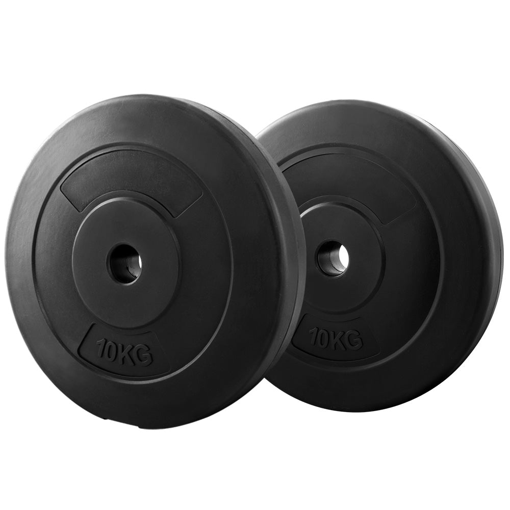 10KG Barbell Weight Plates Standard Home Gym Press Fitness Exercise 2pcs - Everfit