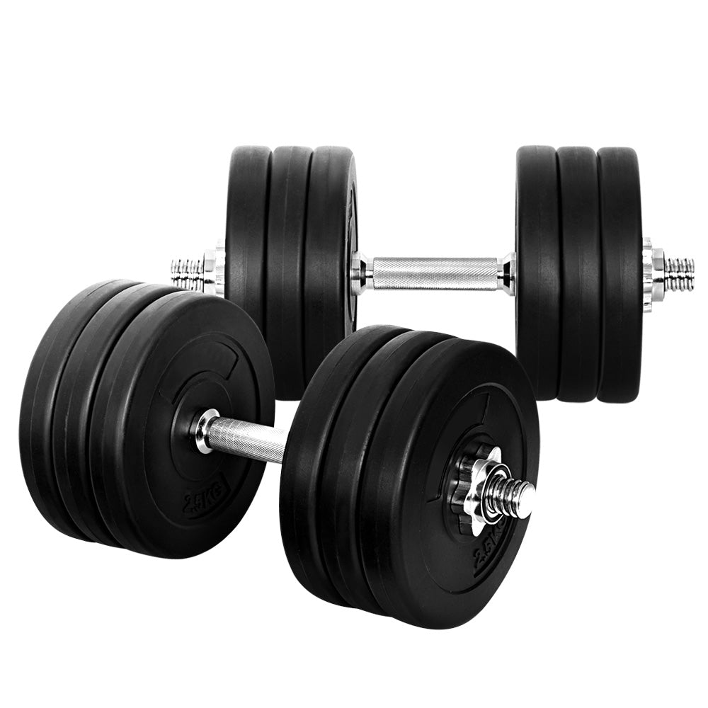 35kg Dumbbells Dumbbell Set Weight Plates Home Gym Fitness Exercise - Everfit