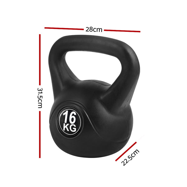 16KG Kettlebell Kettle Bell Weight Kit Fitness Exercise Strength Train –  Everfit