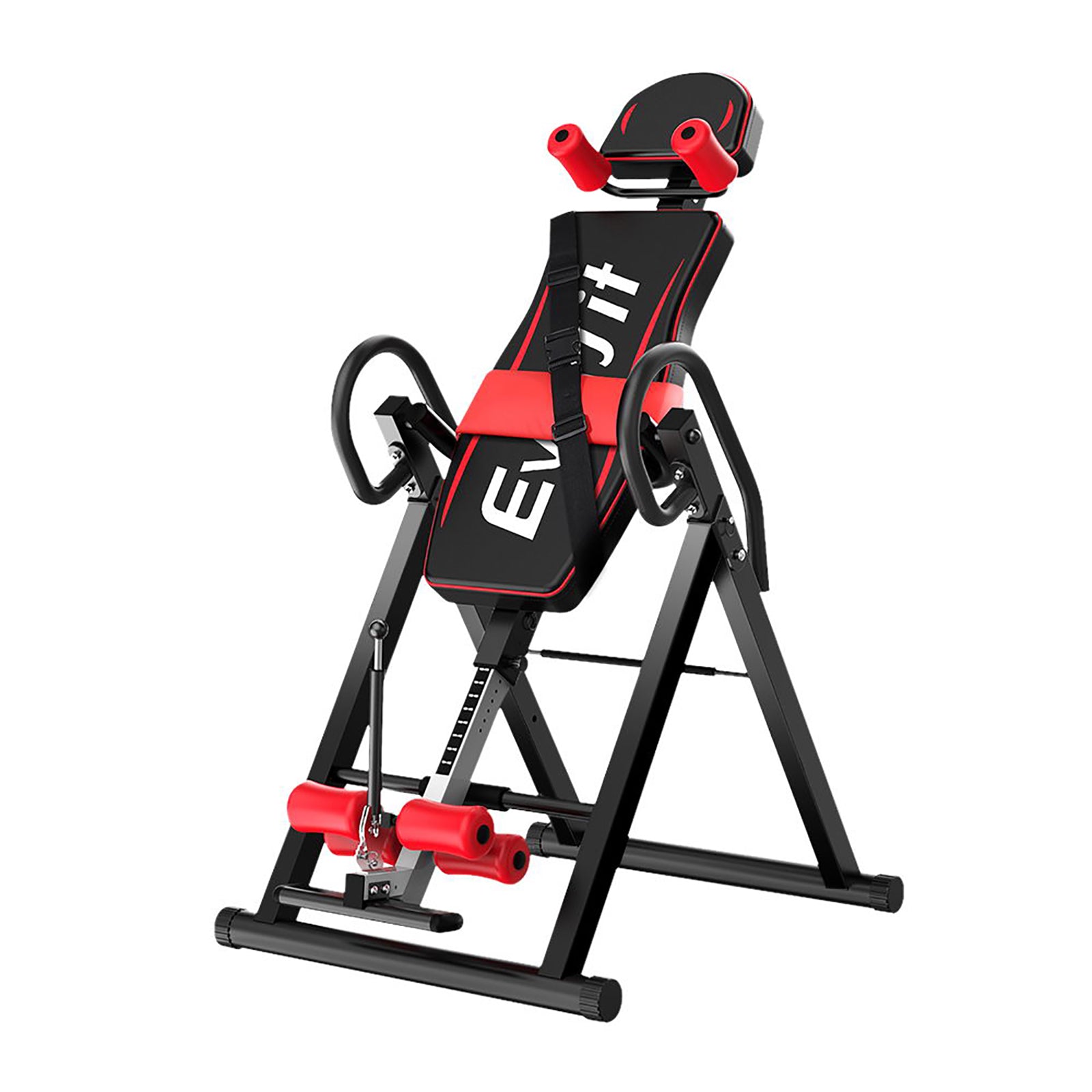 Everfit Gravity Inversion Table Foldable Stretcher Inverter Home Gym Equipment Red