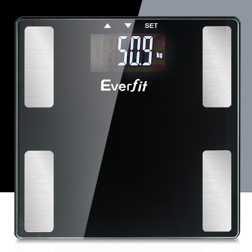 Everfit Electronic Bathroom Scales Digital Body Weight Scale 180kg