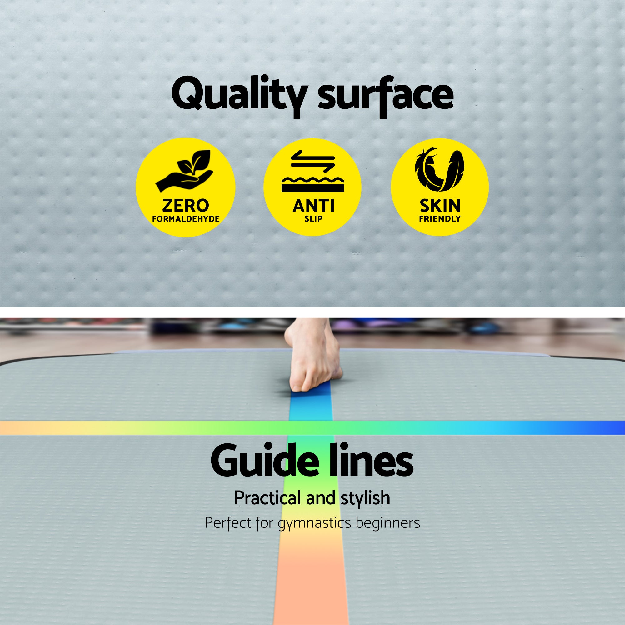 Everfit 4X1X0.2M Air Track Inflatable Tumbling Mat Gymnastics Yoga Mat