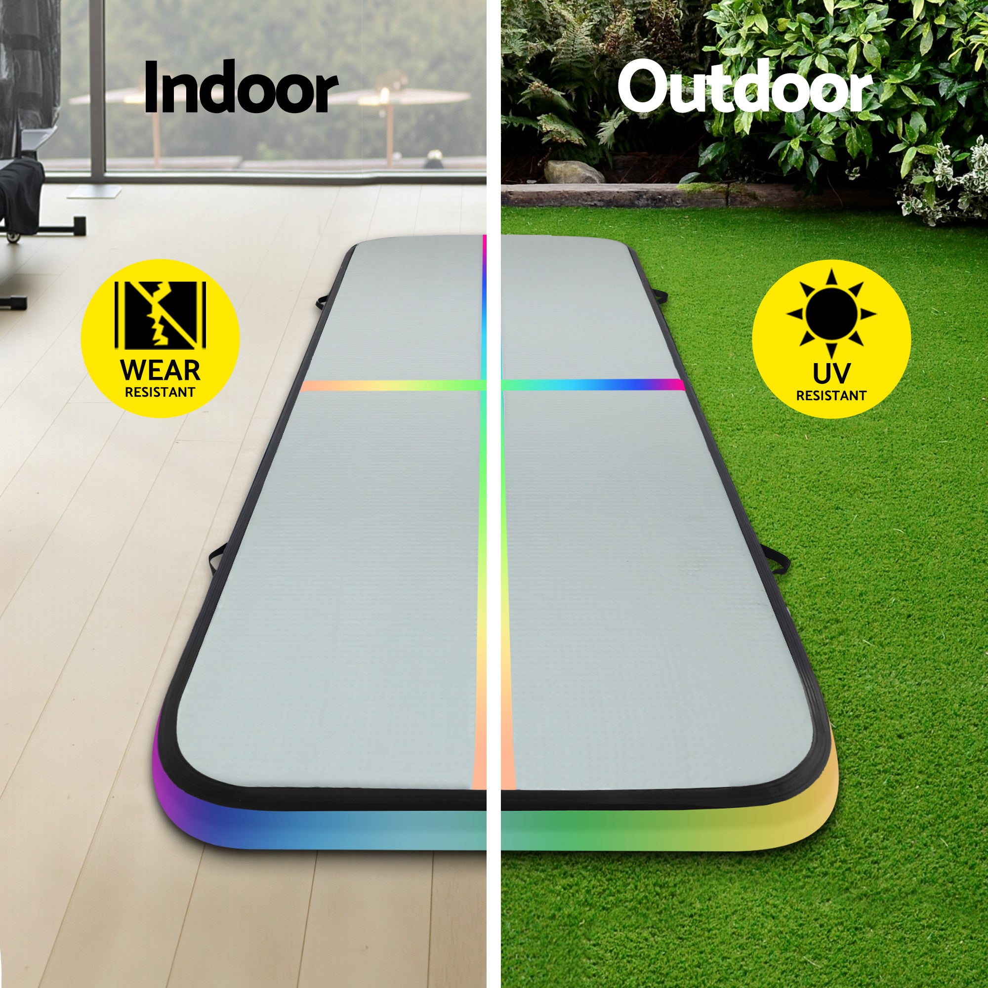 Everfit 4M Air Track Gymnastics Tumbling Exercise Mat Inflatable Mats 20CM Thick + Pump