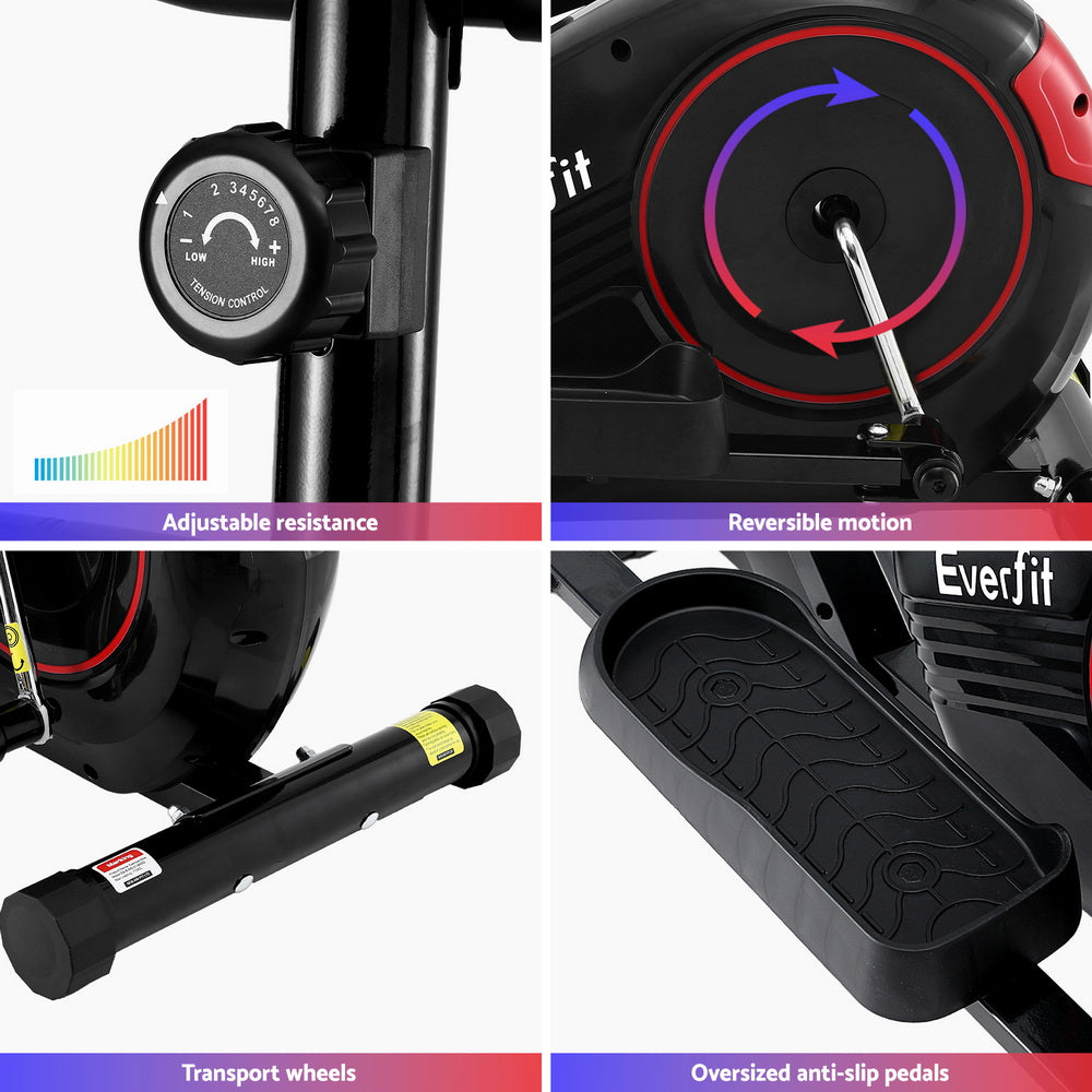 Everfit Exercise Bike Elliptical Cross Trainer Home Gym Fitness Machine LCD