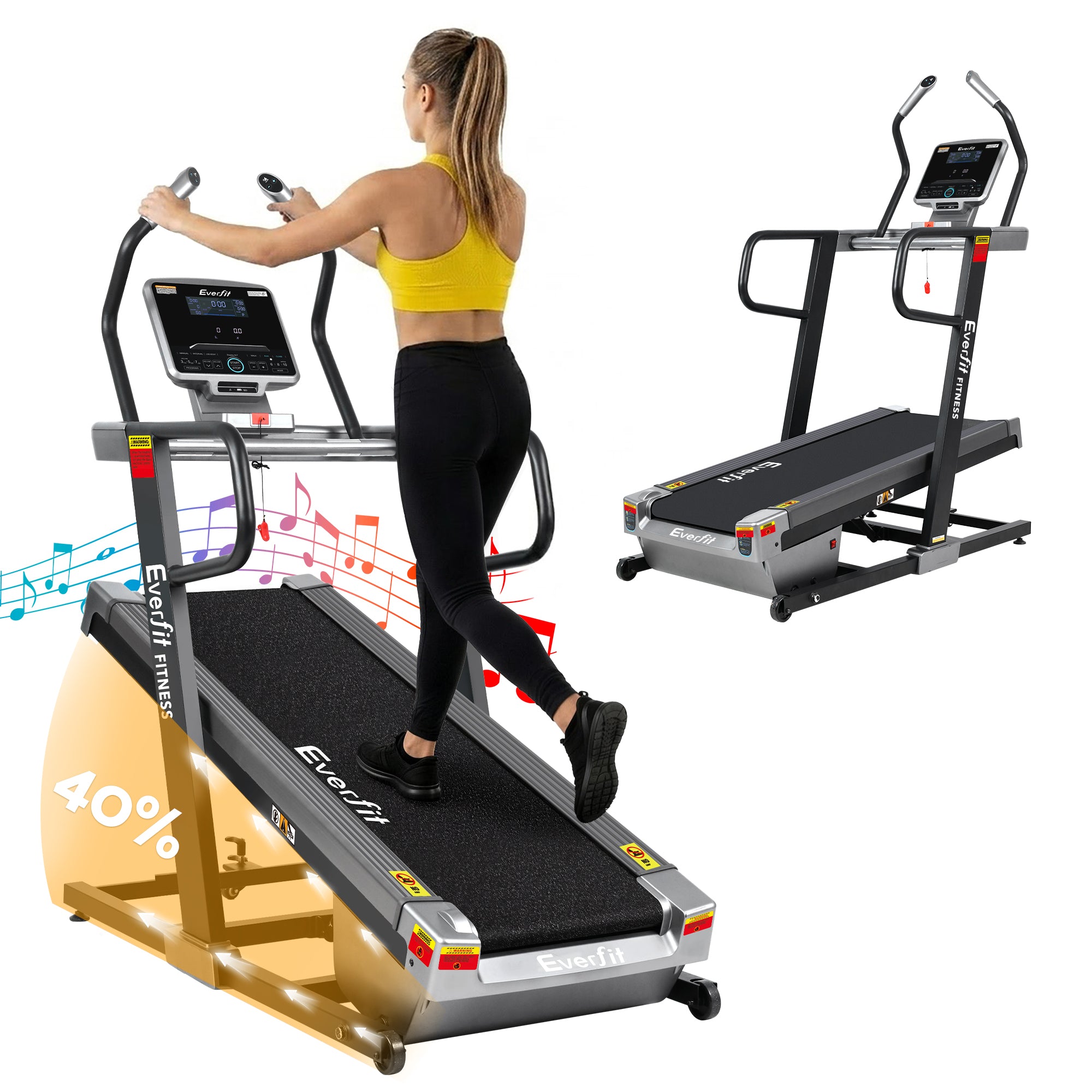 Everfit Electric Treadmill Auto Incline Trainer CM01 40 Level Incline Gym Exercise Running Machine Fitness - Everfit