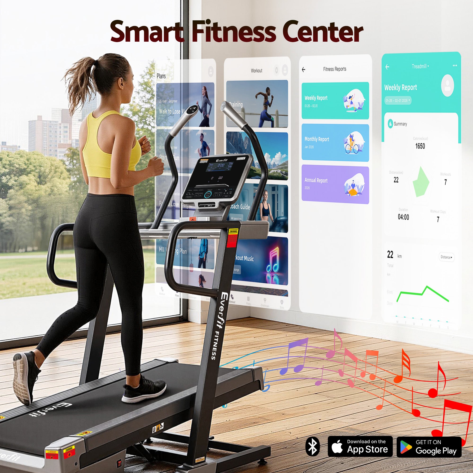 Everfit Treadmill Electric Incline Trainer Professional Home Gym Fitness Machine