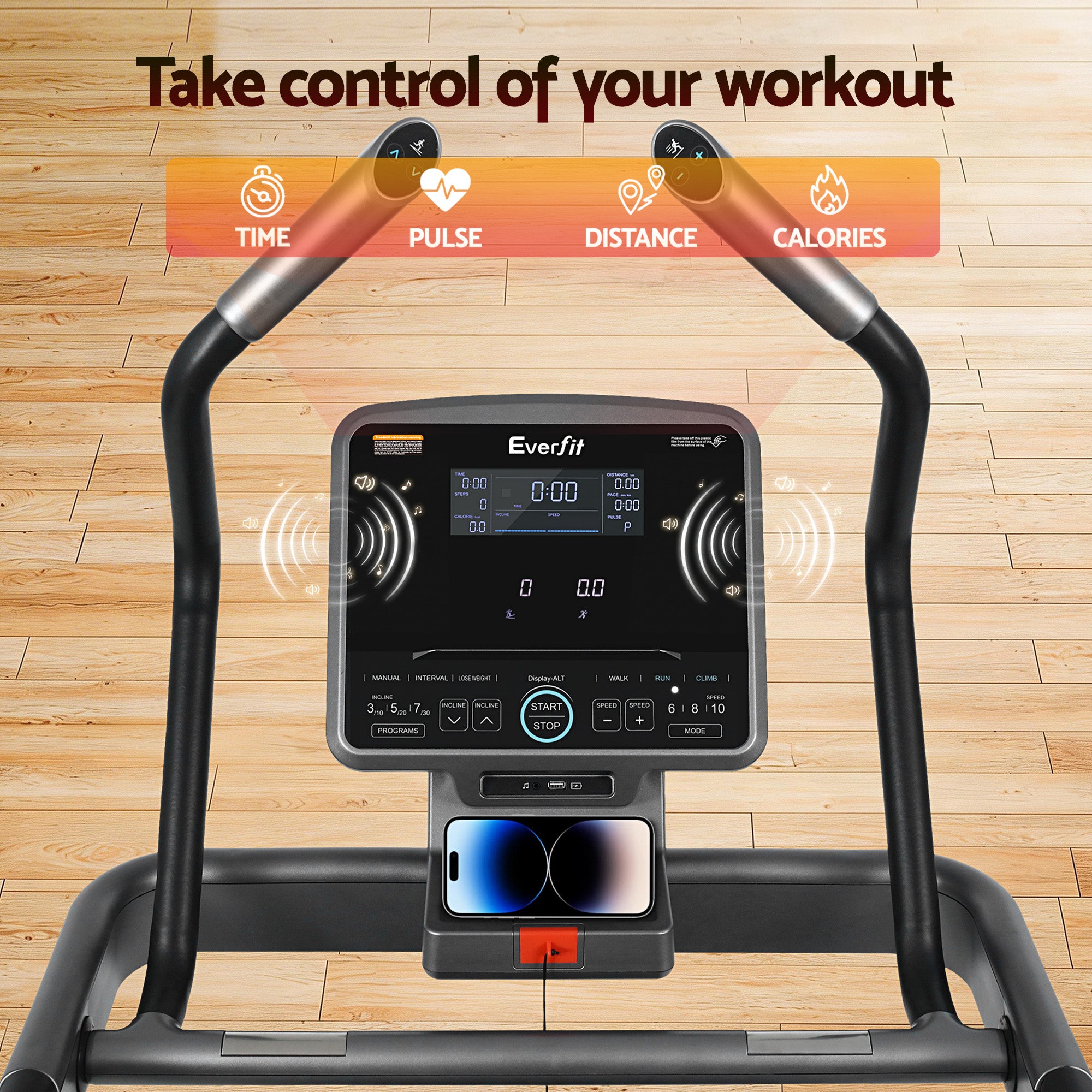Everfit Treadmill Electric Incline Trainer Professional Home Gym Fitness Machine