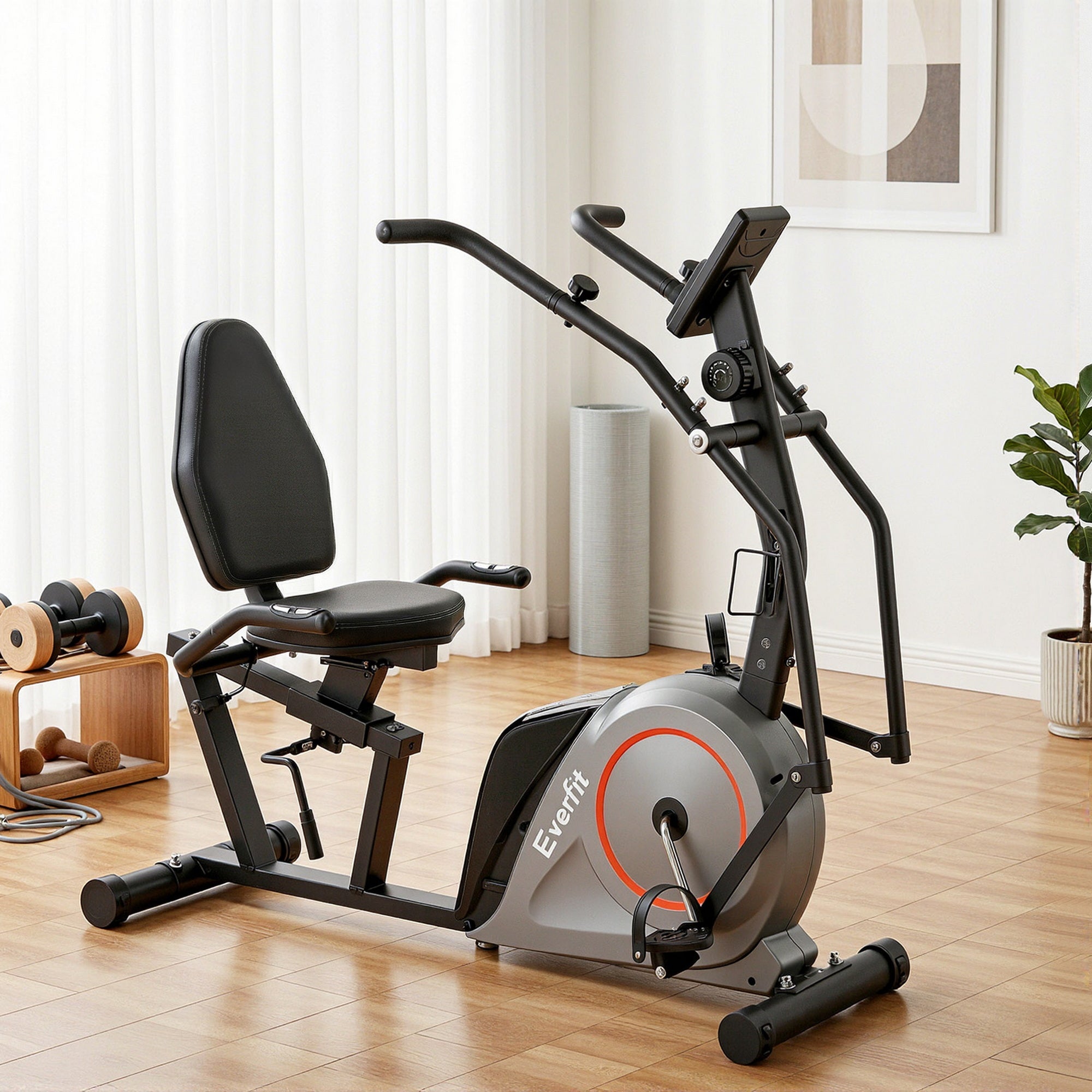 Everfit Exercise Bike Recumbent Cycling Magnetic Bluetooth App Connect Home Gym - Everfit