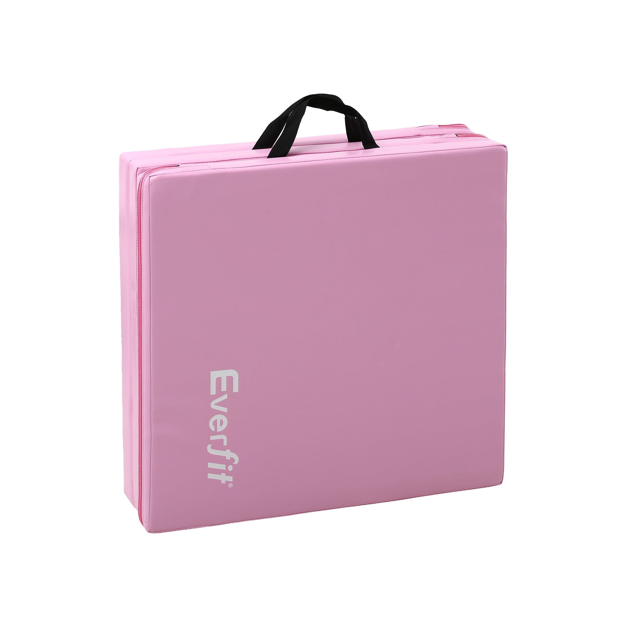 Everfit 180x60cm Gymnastics Mats Folding Exercise Floor Mat Portable 3 Fold Tumbling Mat Pink
