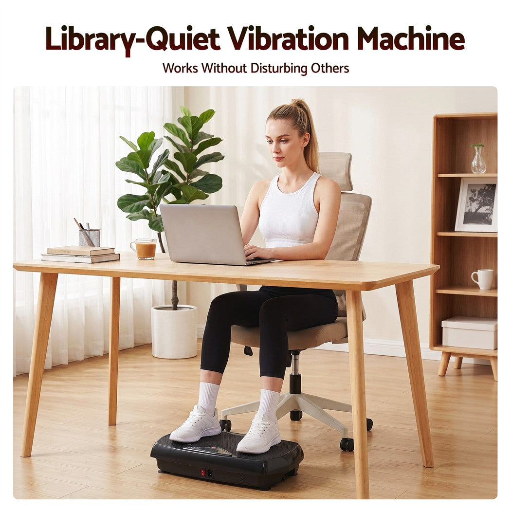 Everfit Vibration Plate Exercise Machine Full Body Shaker Workout Vibrate Fitness Platform with Bluetooth, 150KG Capacity, 150Speed Levels Vibrating Plate for Home Women Men, Black