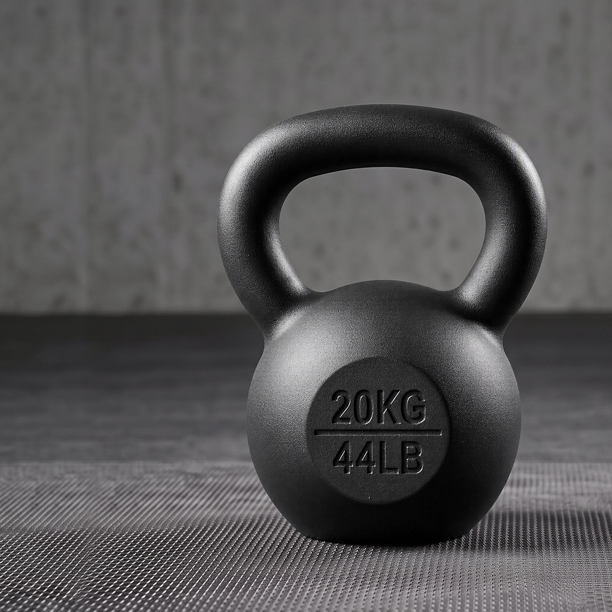 Everfit 20kg Cast Iron Kettlebell Powder Coating Flat Bottom Home Gym