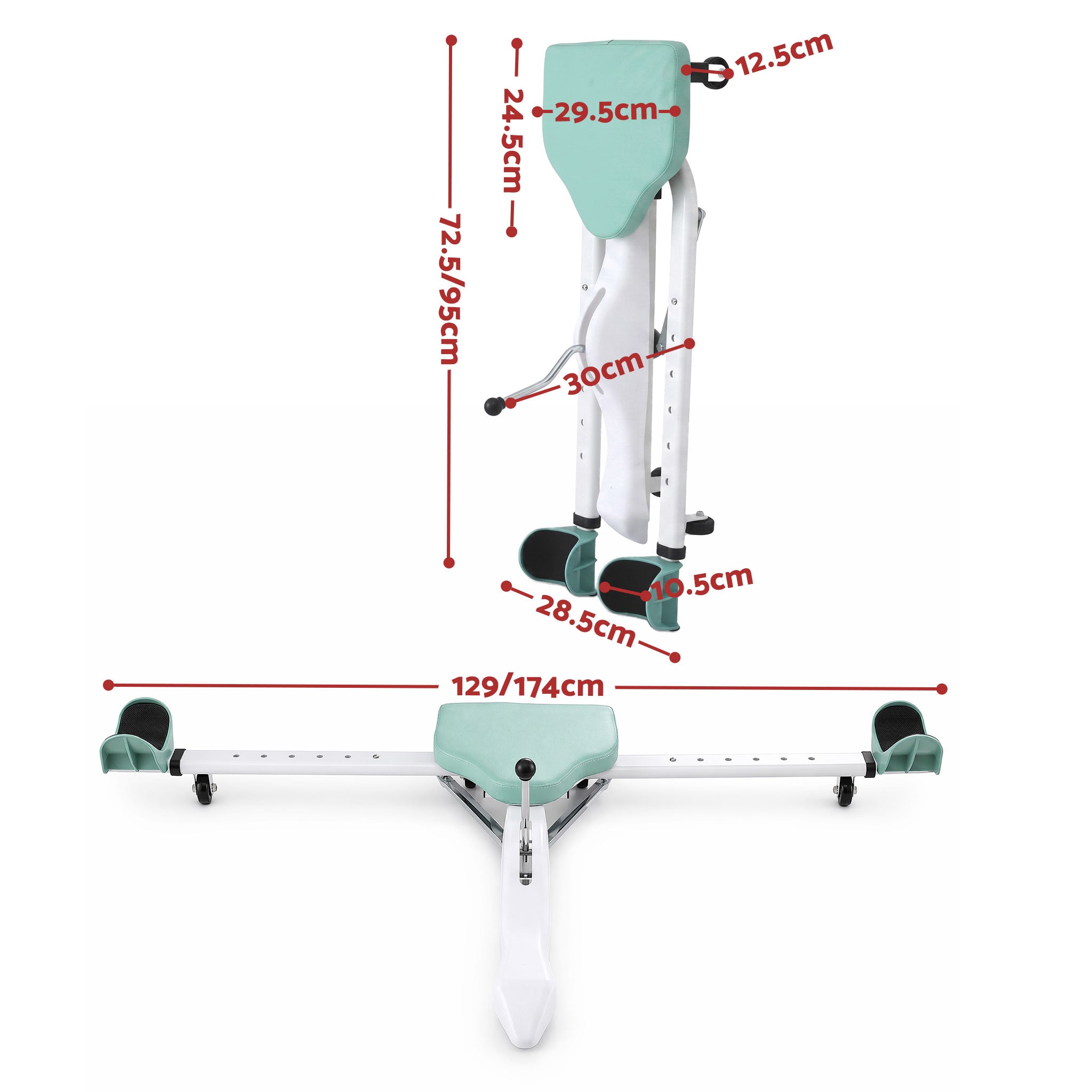 Everfit Leg Stretcher Machine Foldable 180 degree Adjustable  Split Machine Green