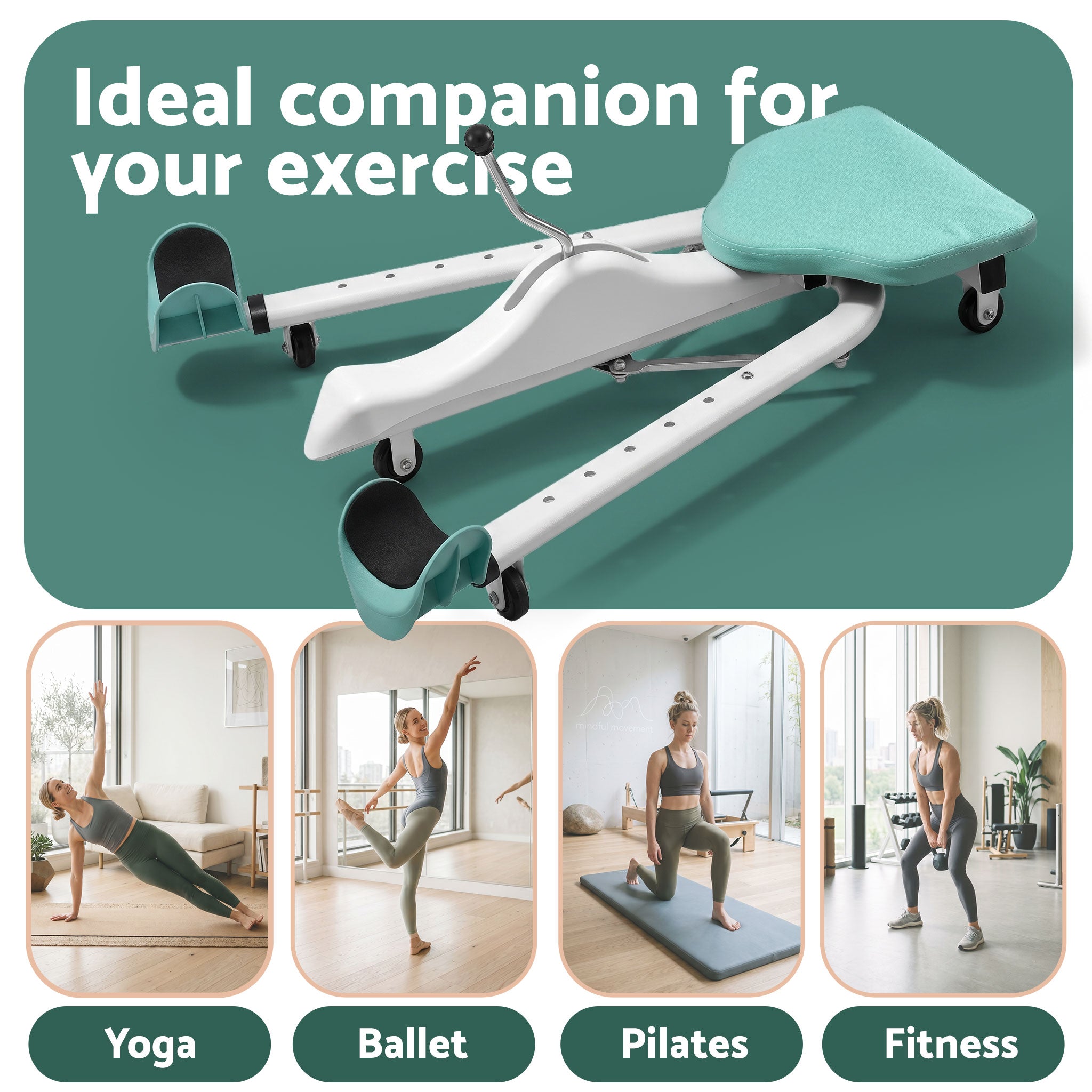 Everfit Leg Stretcher Machine Foldable 180 degree Adjustable  Split Machine Green