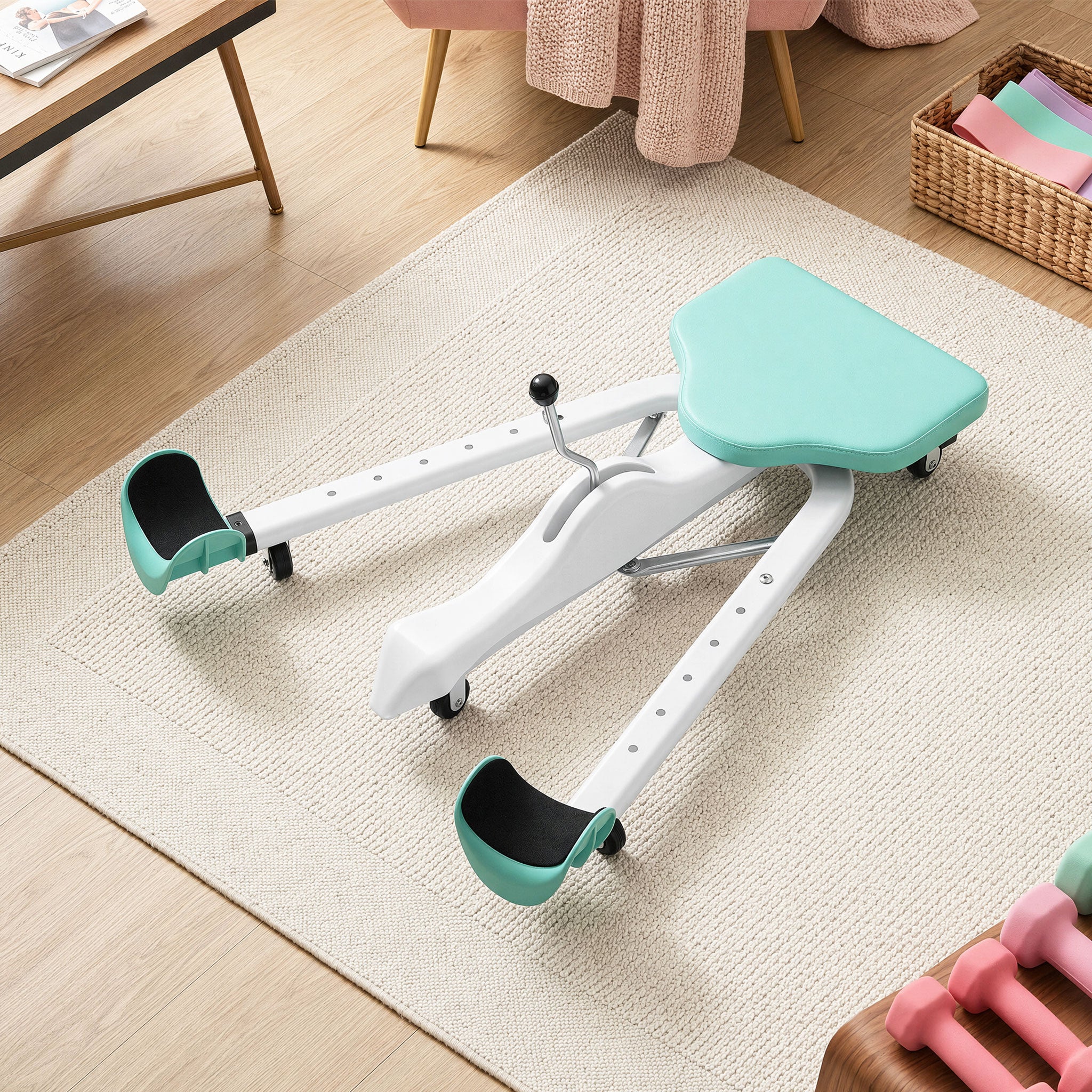 Everfit Leg Stretcher Machine Foldable 180 degree Adjustable  Split Machine Green
