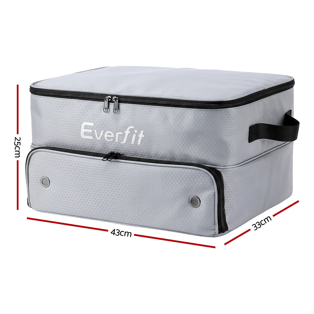 Everfit Golf Trunk Organizer for Car, 2-Tier Golf Storage Bag with Ventilated Shoe Compartment Grey