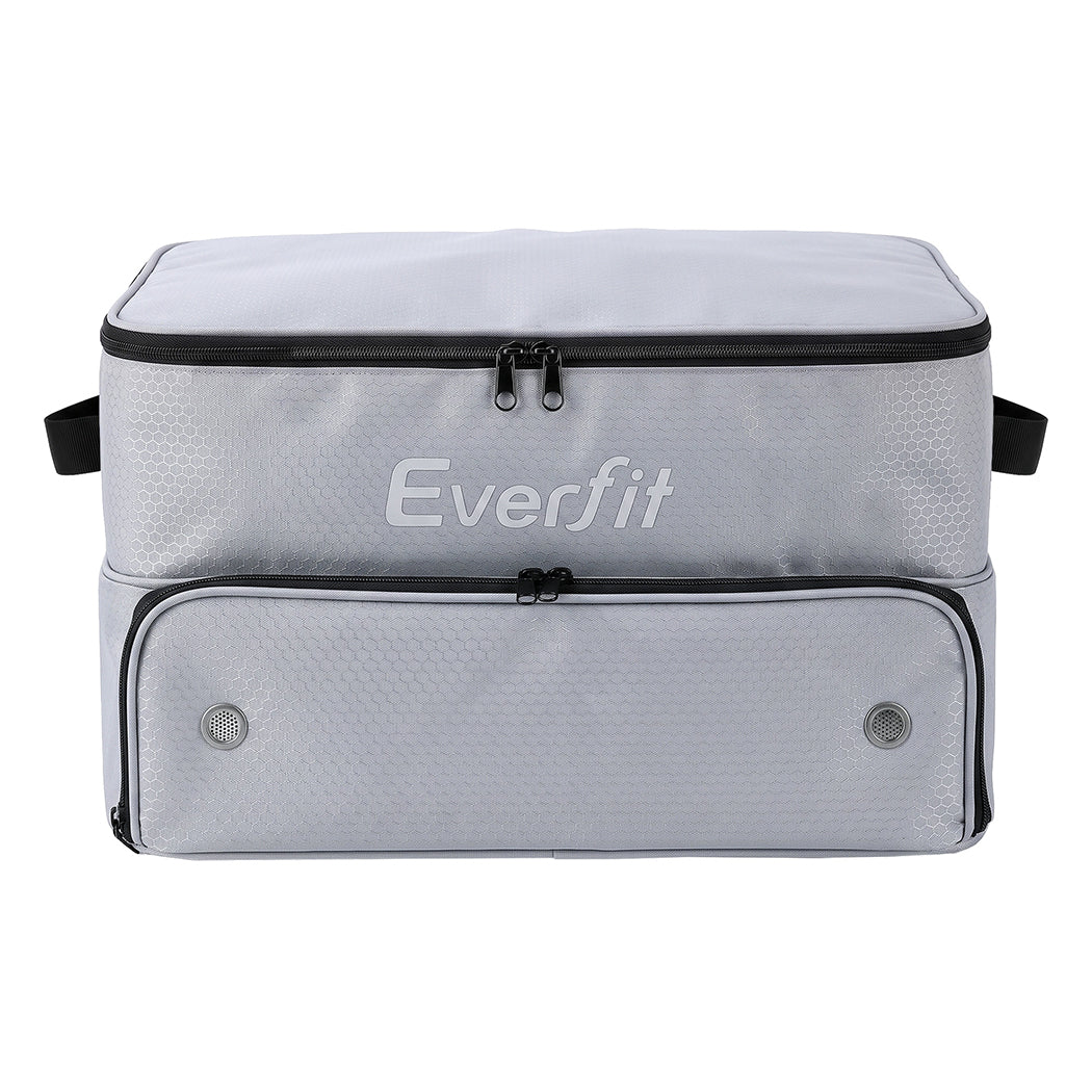 Everfit Golf Trunk Organizer for Car, 2-Tier Golf Storage Bag with Ventilated Shoe Compartment Grey
