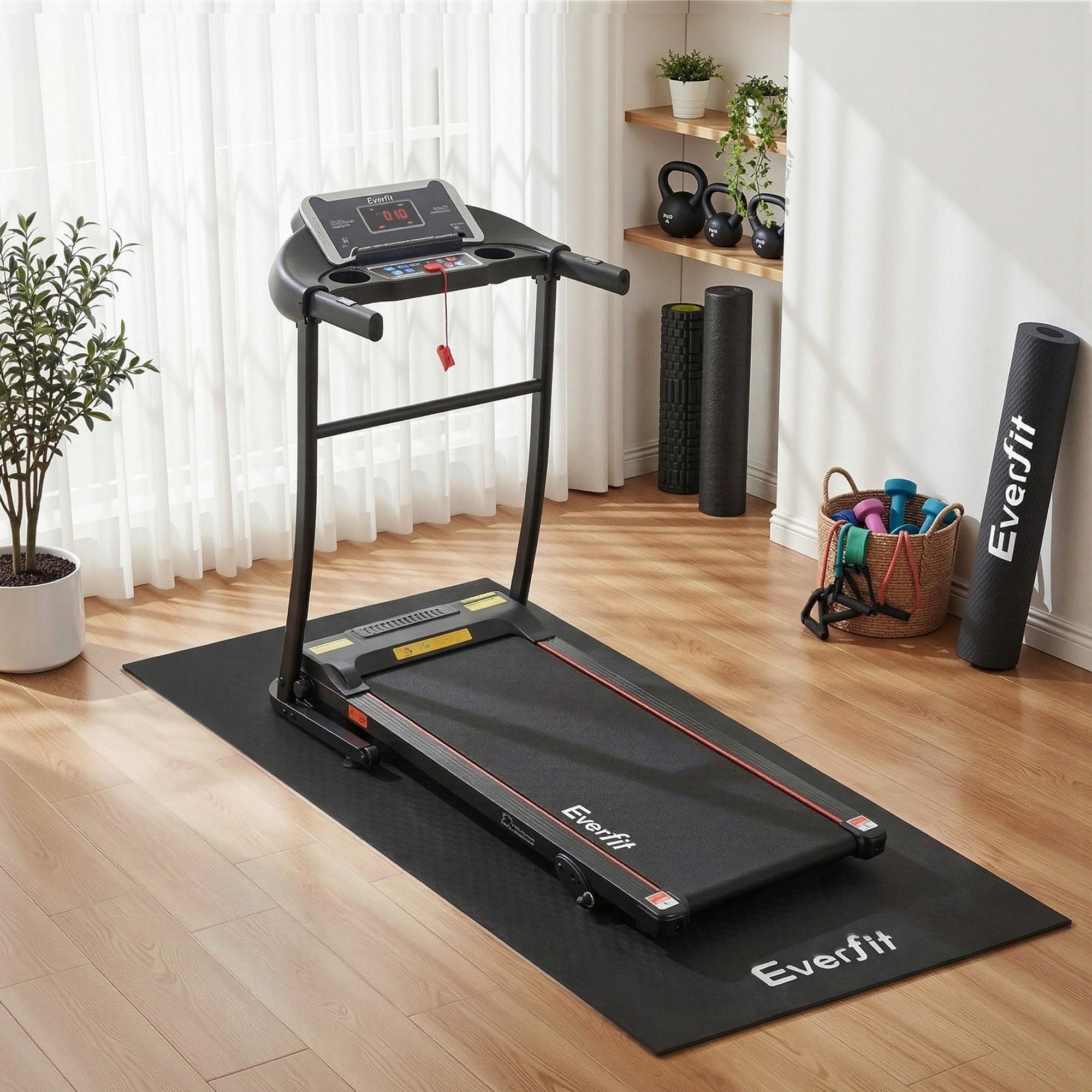 Everfit Exercise Equipment Mat Treadmill Floor Rug Home Gym Fitness Yoga 1.8M - Everfit