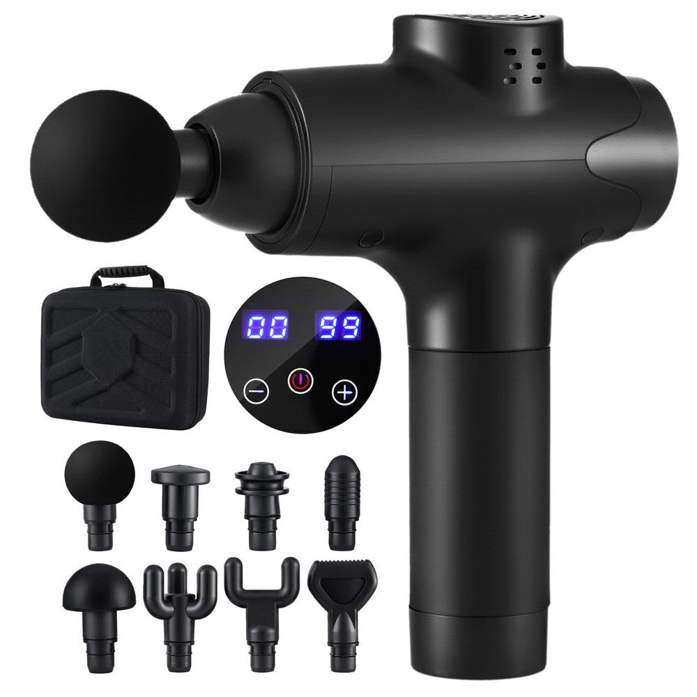 Everfit Massage Gun 30 Speed 8 Heads Vibration Muscle Massager Chargea Everfit Massage Gun 30 Speed 8 Heads Vibration Muscle Massager Chargea