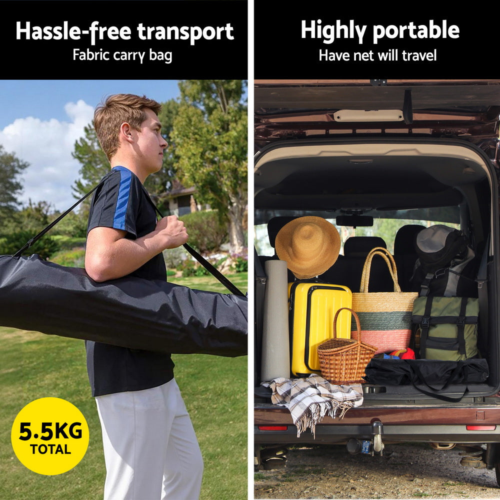 Everfit 2.1m Football Soccer Net Portable Goal Net Rebounder Sports Training Yellow