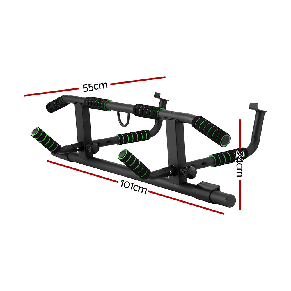 Everfit Multi-Grip Pull Up Bar Doorway Chin Up Horizontal Bar Home Gym Workout 101cm
