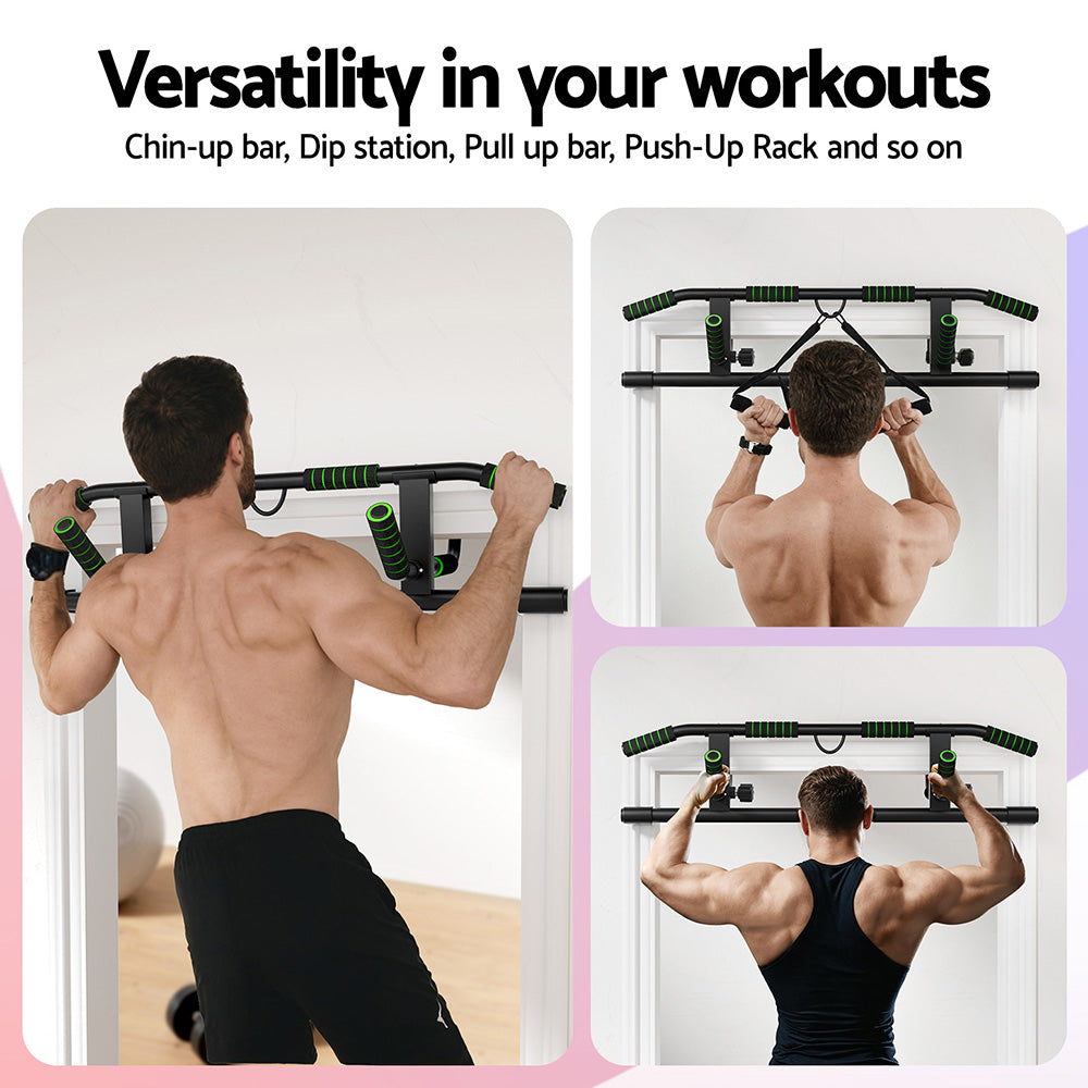 Everfit Multi-Grip Pull Up Bar Doorway Chin Up Horizontal Bar Home Gym Workout 101cm