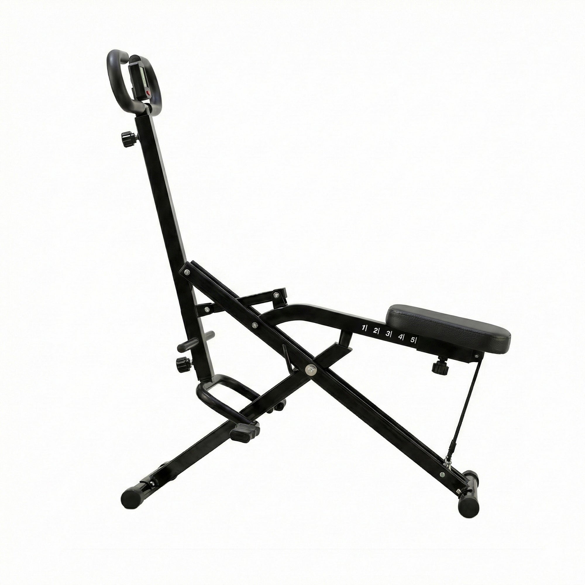 Everfit Foldable Squat Machine Deep Squat Rowing Machine 5 Adjustable Seat Home Gym