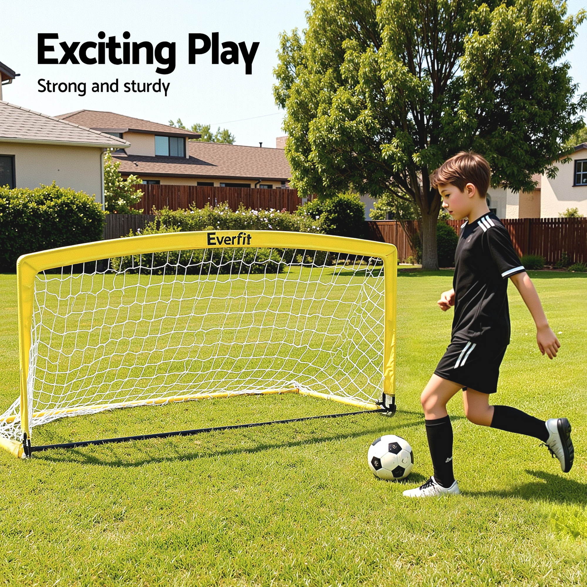 Everfit 2m Football Soccer Net Portable Goal Net Rebounder Sports Training