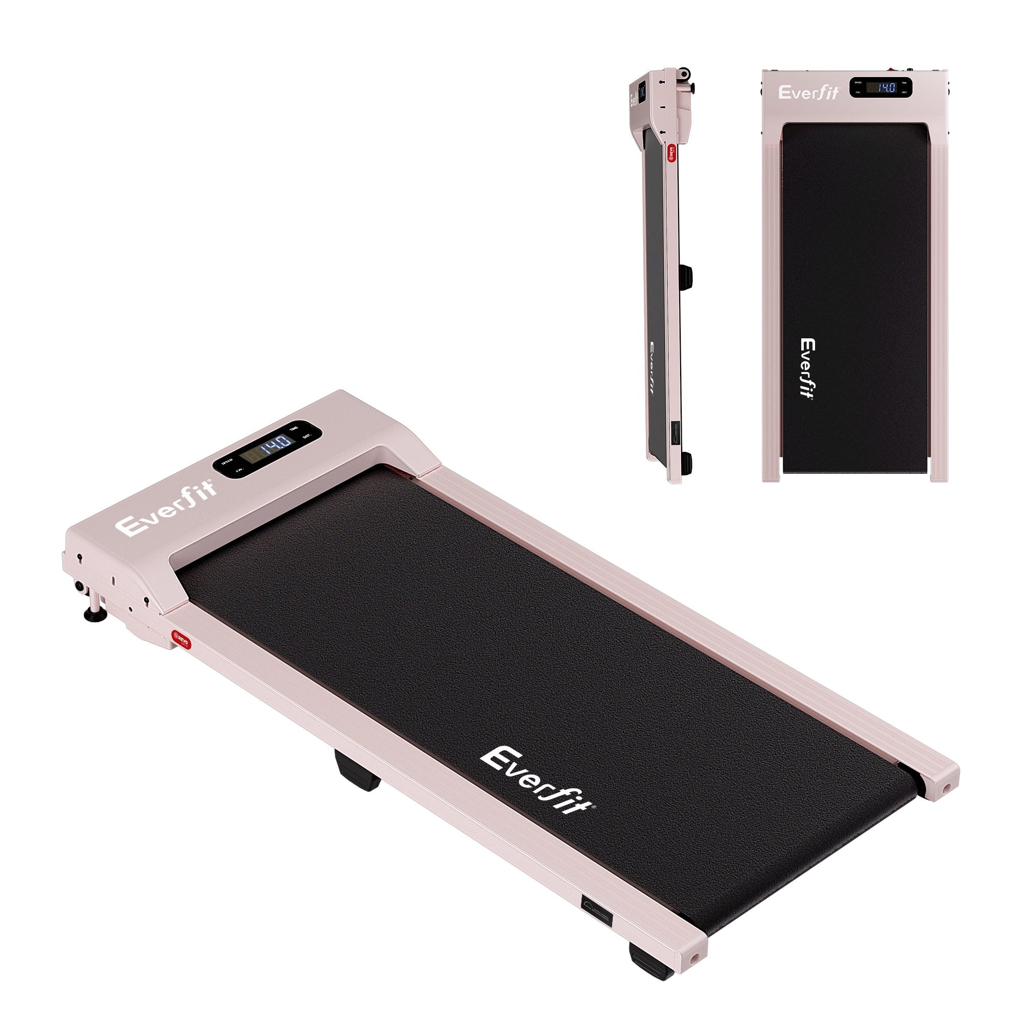 Everfit 3 in 1 Walking Pad Treadmill 12% Incline Under Desk Treadmills for Home Gym With 38cm Wide Belt Pink