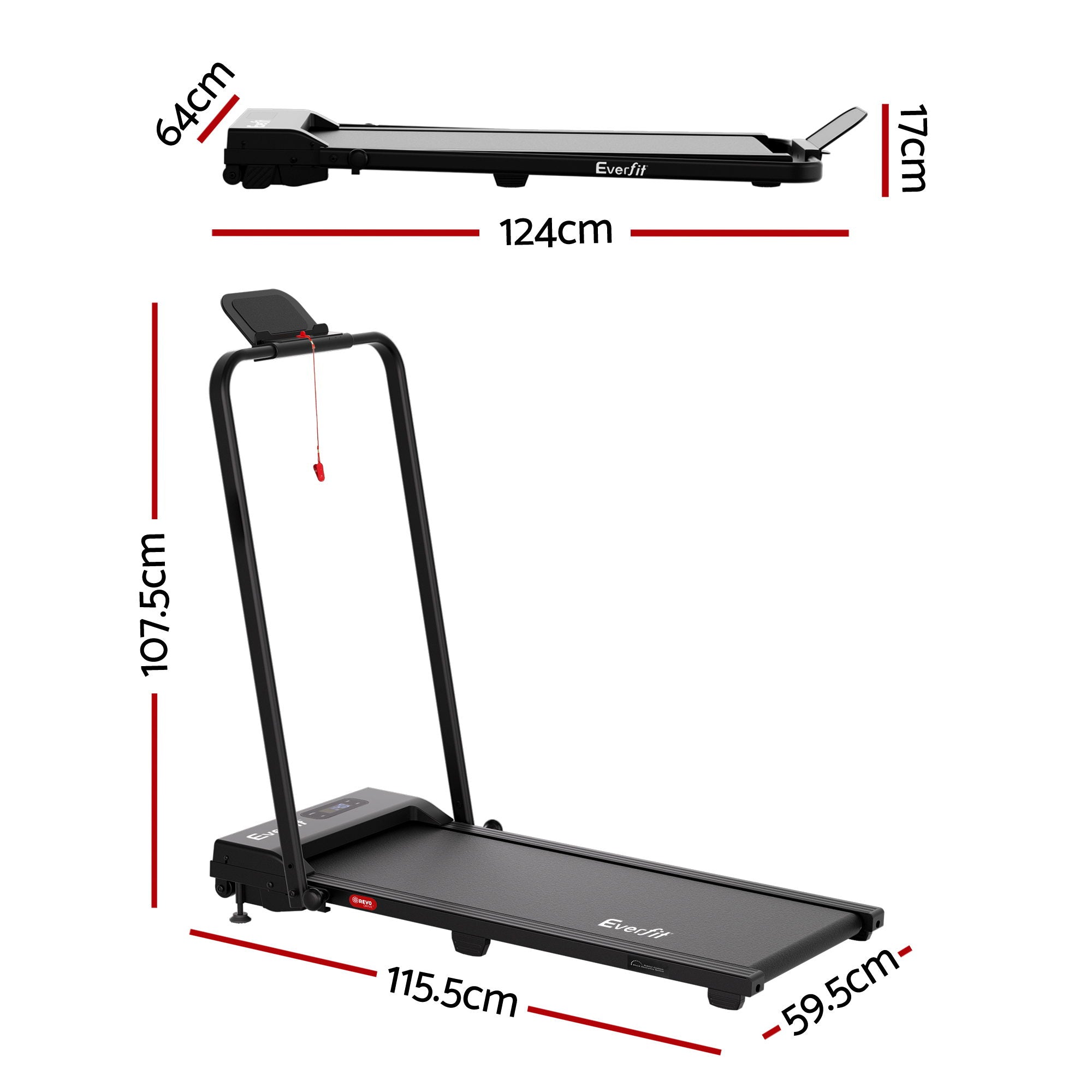 Everfit 3 in 1 Walking Pad Treadmill 12% Incline Under Desk Foldable for Home With 38cm Belt APP Control