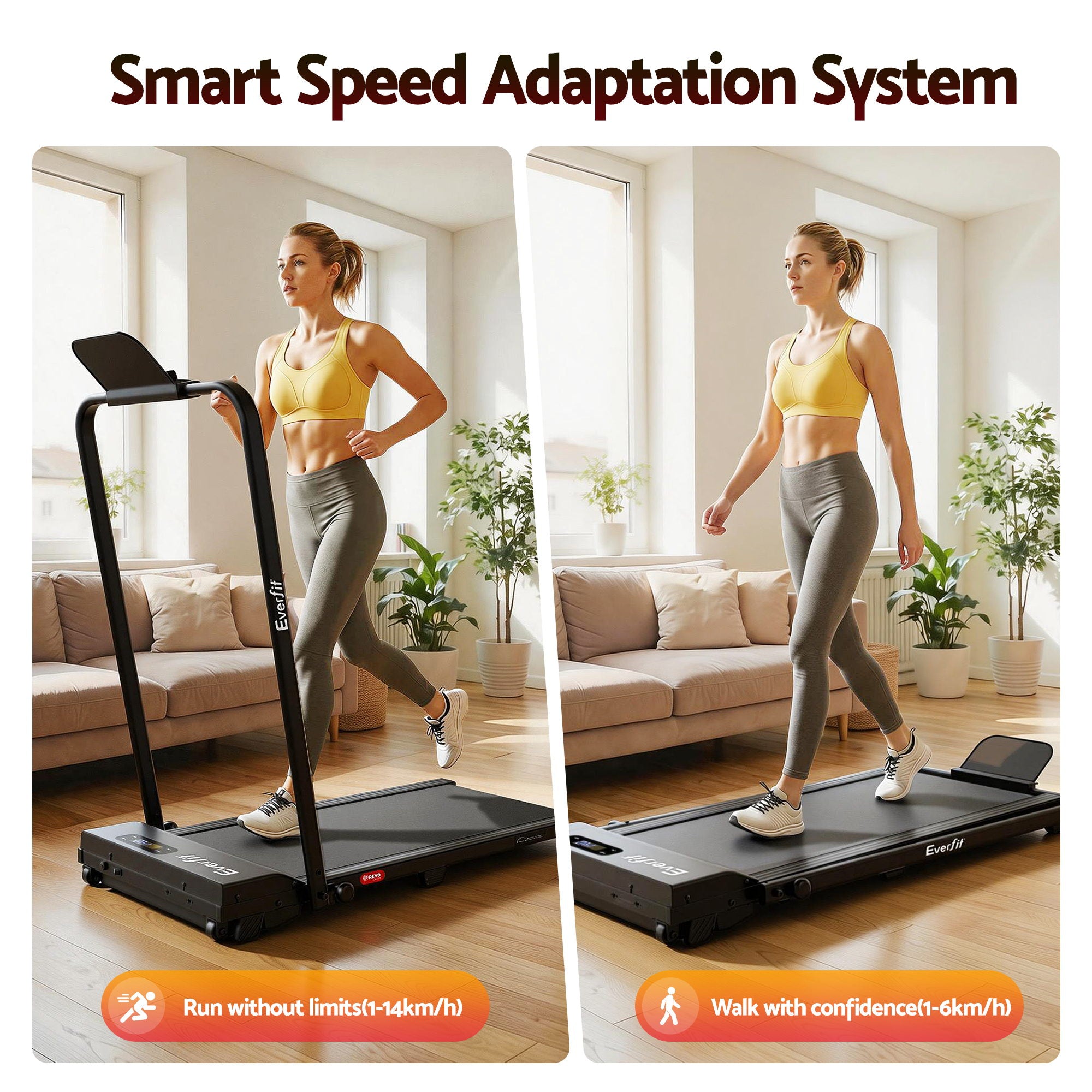 Everfit 3 in 1 Walking Pad Treadmill 12% Incline Under Desk Foldable for Home With 38cm Belt APP Control