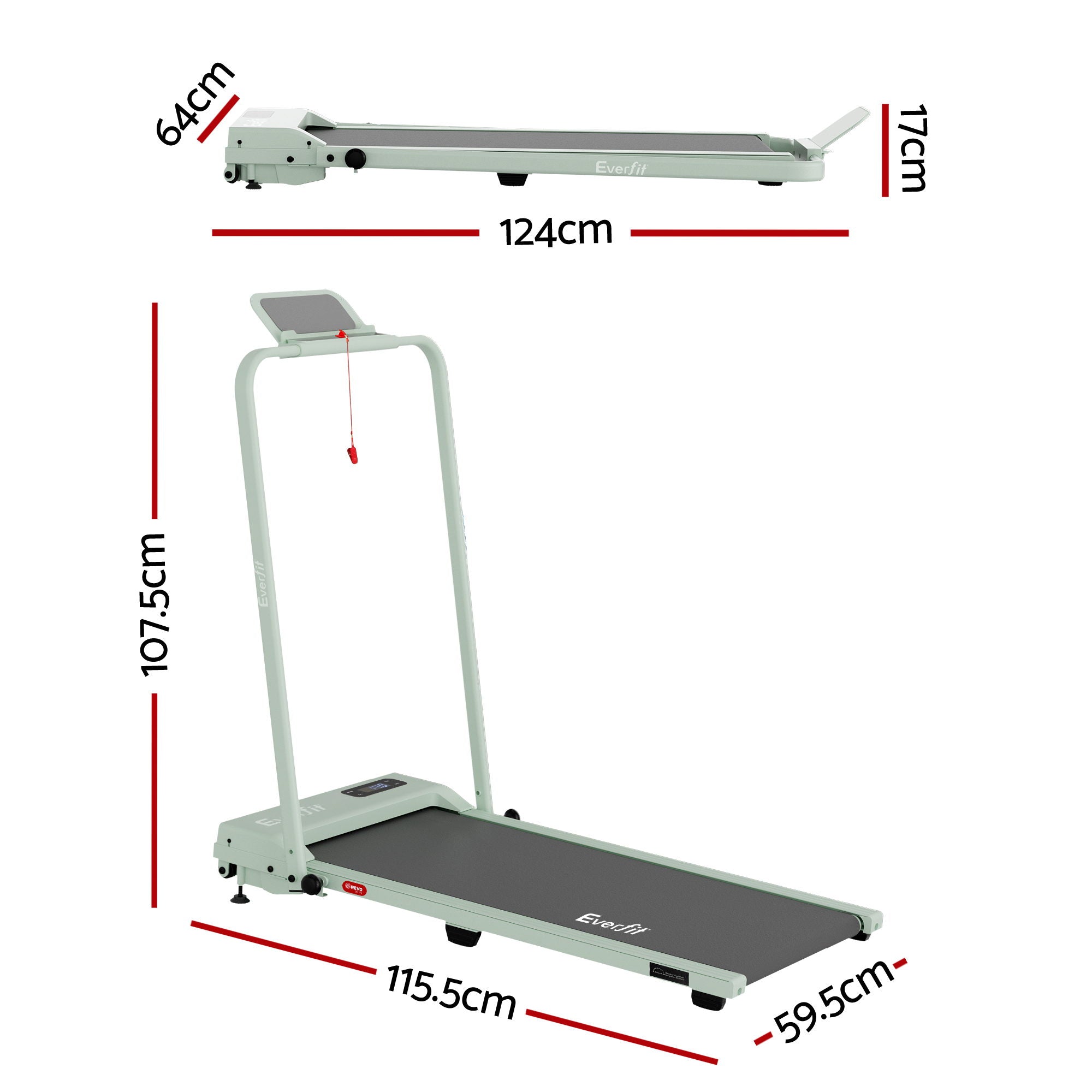 Everfit 3 in 1 Walking Pad Treadmill 12% Incline Under Desk Foldable for Home With 38cm Belt