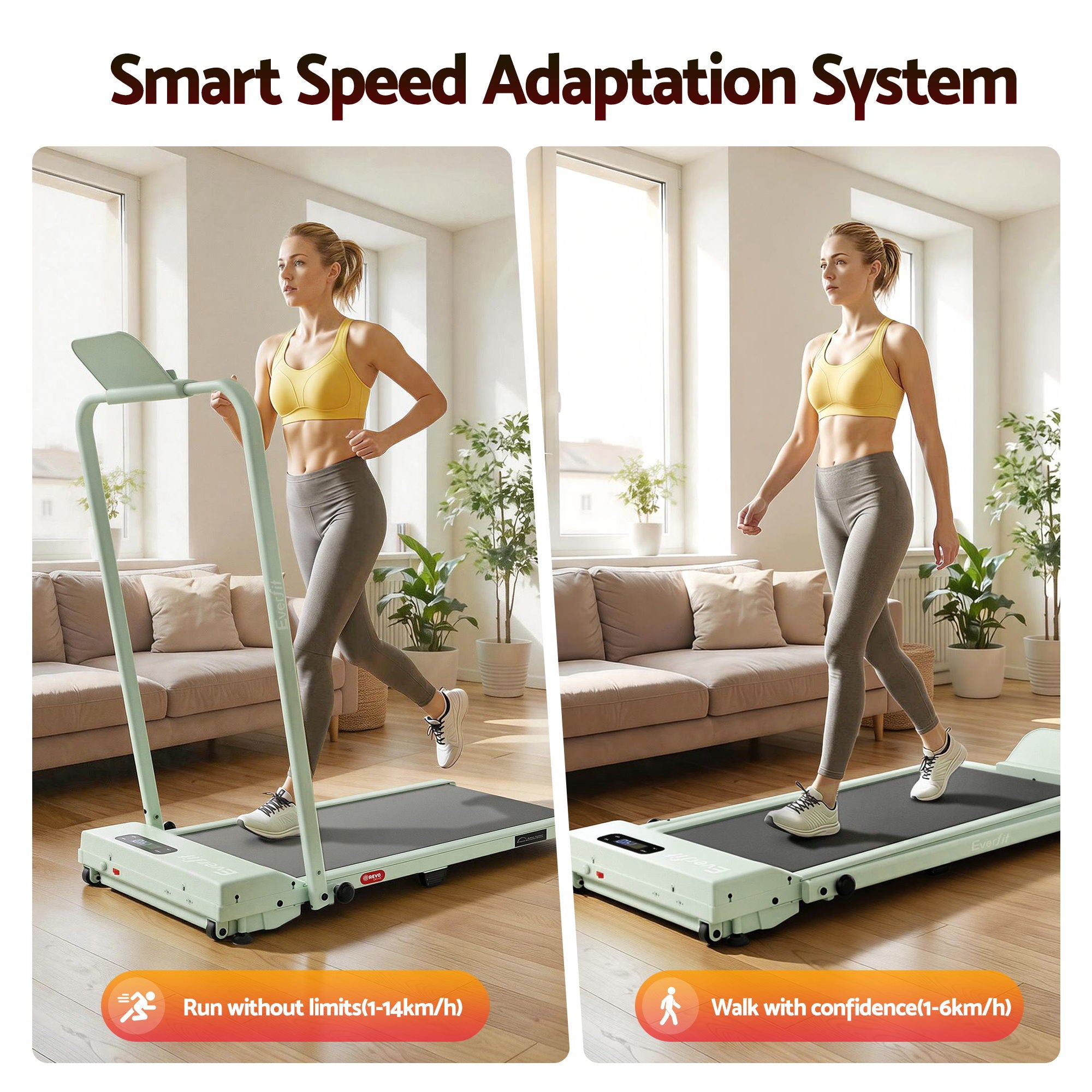 Everfit 3 in 1 Walking Pad Treadmill 12% Incline Under Desk Foldable for Home With 38cm Belt