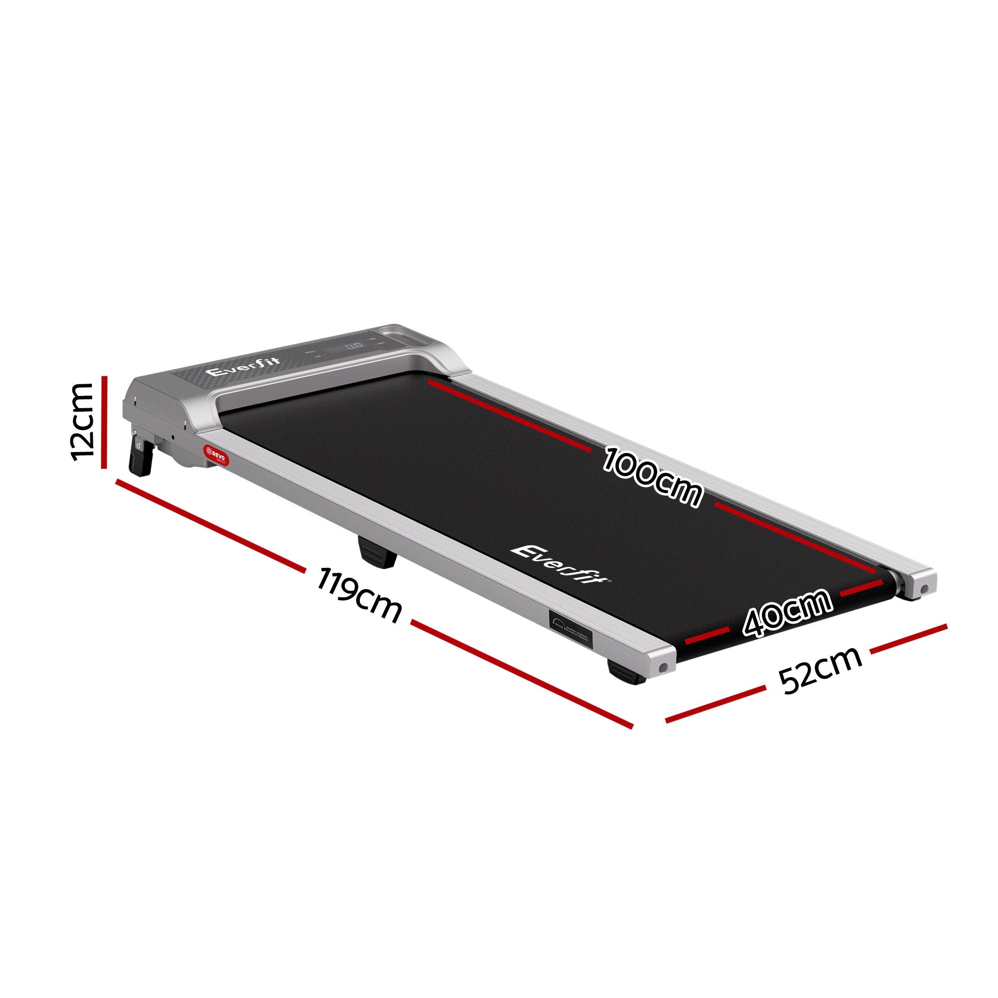 Everfit 3 in 1 Walking Pad Treadmill 12% Incline Under Desk Treadmills for Home Gym With 40cm Wide Belt Sliver