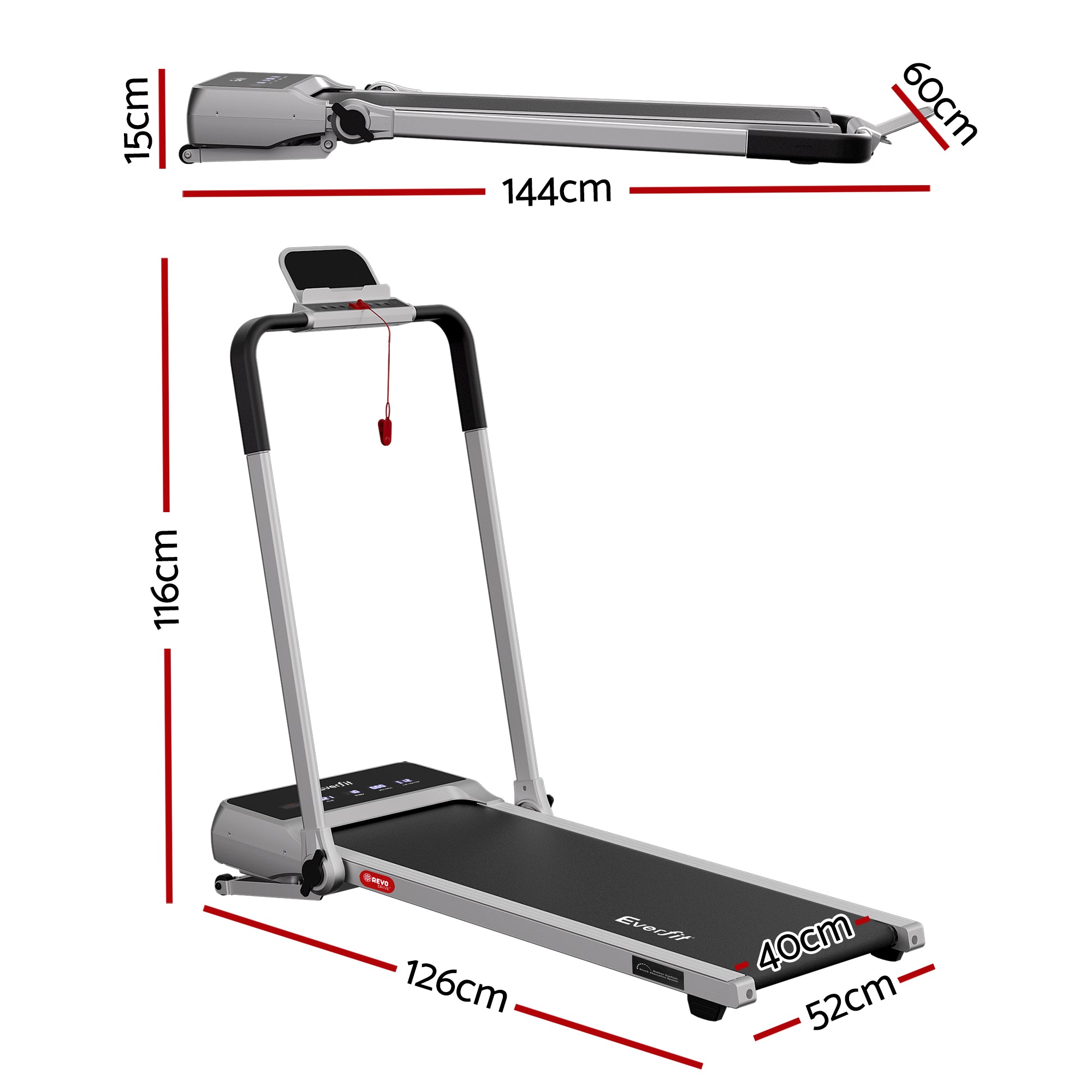 Everfit 3 in 1 Walking Pad Treadmill 20% Auto Incline Under Desk Foldable Treadmills for Home With 40cm Wide Belt Silver