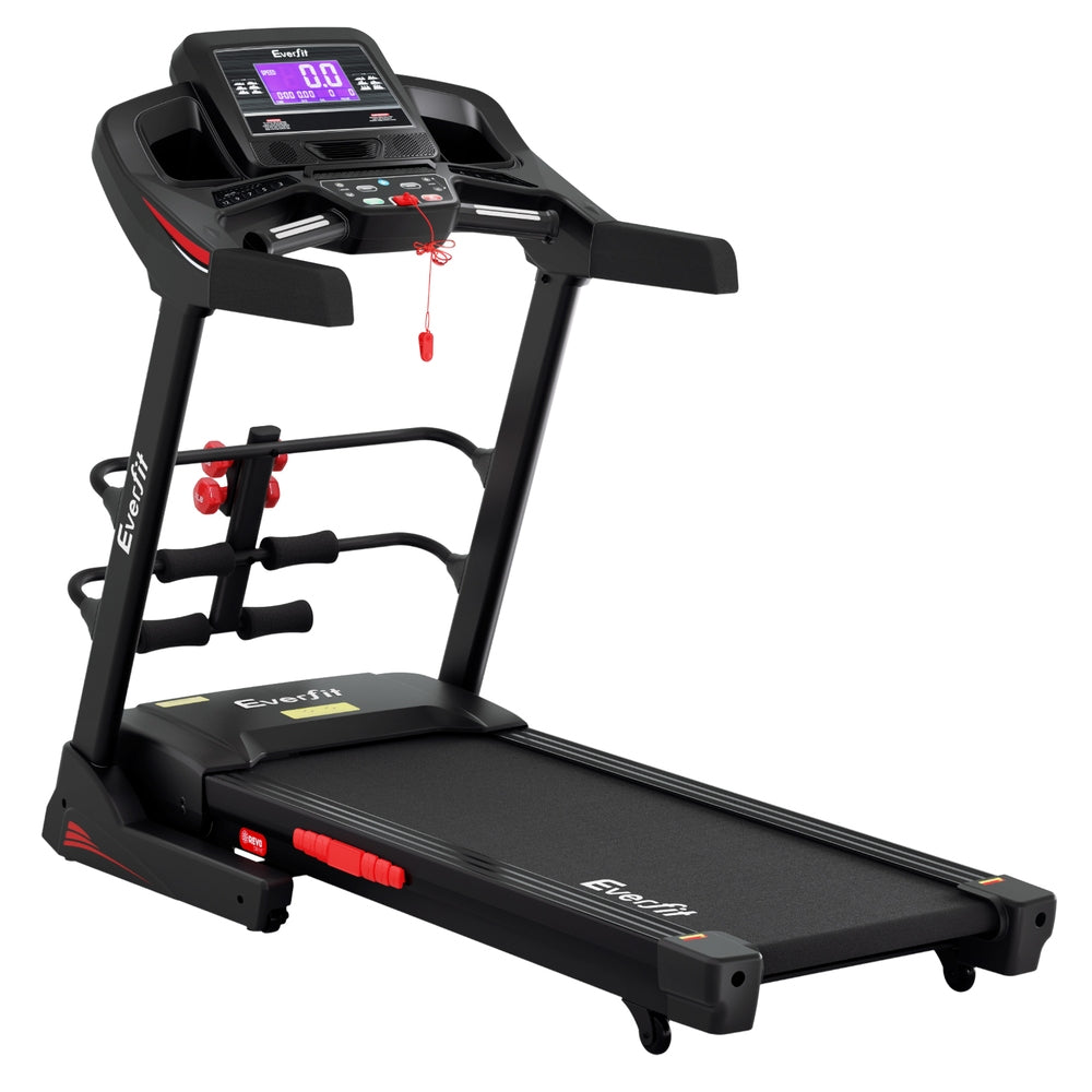 Everfit Treadmill Electric Home Gym Fitness Exercise Machine w/ Sit Up Bar 480mm-Black, red