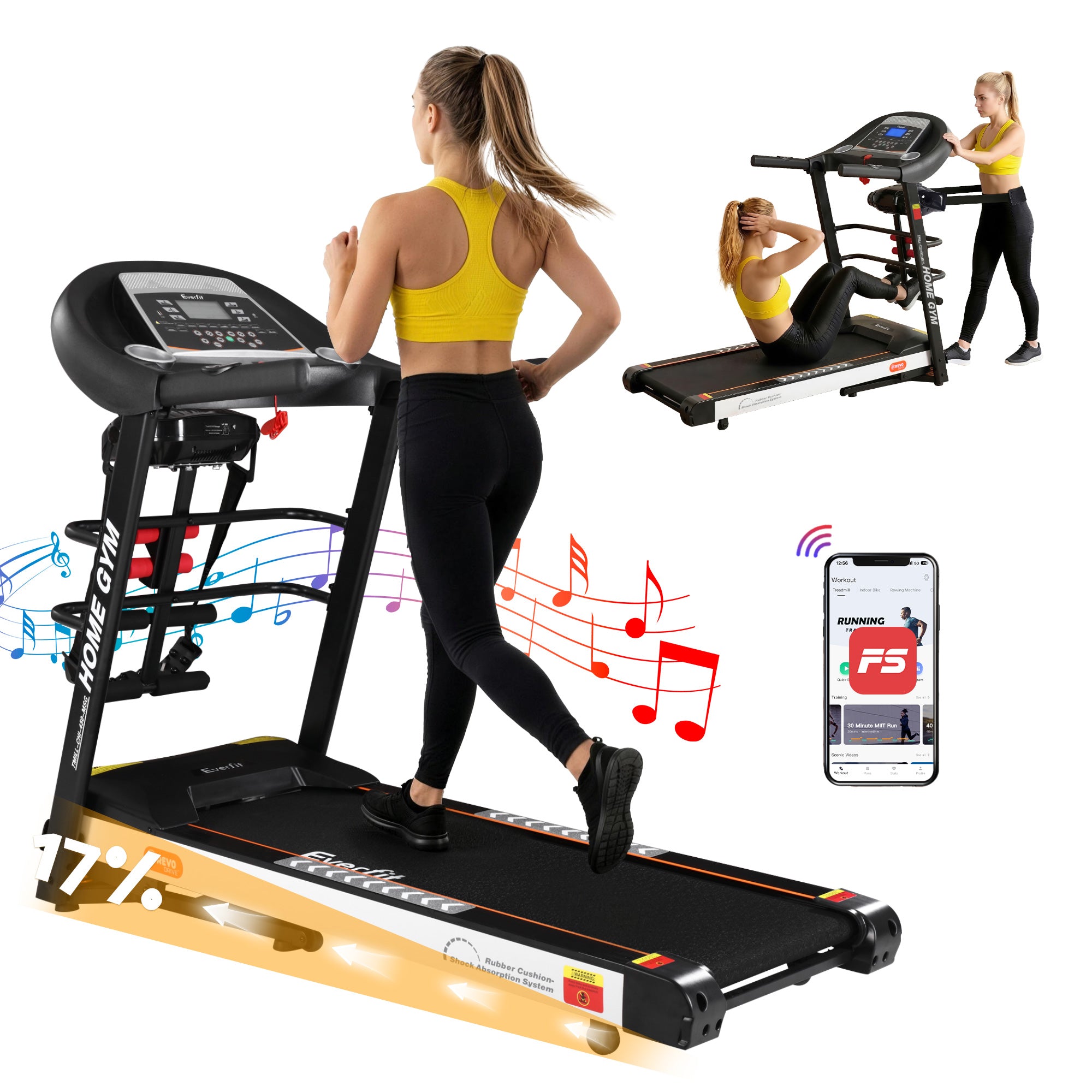 Running Exercise Machine Types Everfit Electric Treadmills | Cardio Running Machines