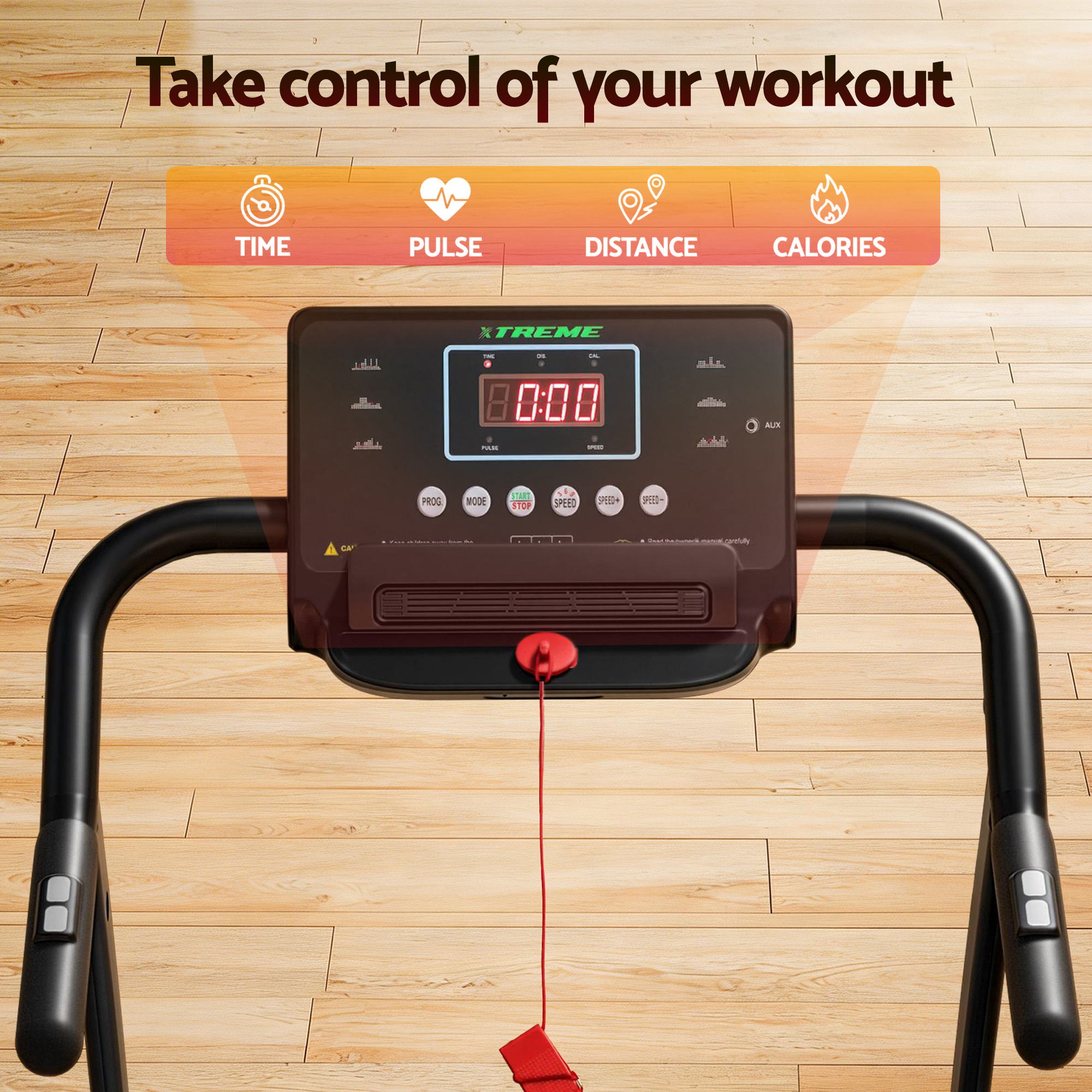 Everfit Treadmill Electric Home Gym Fitness Exercise Machine Foldable 370mm