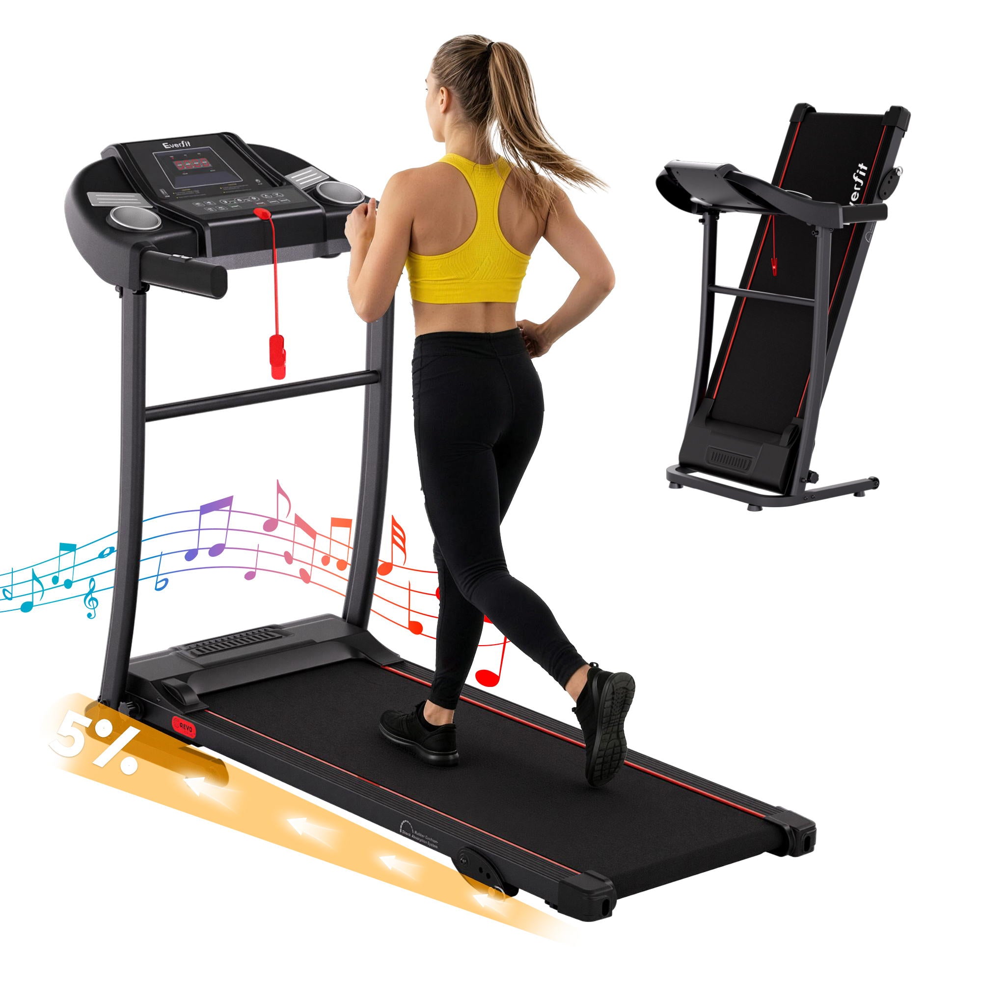 Everfit Treadmill Electric Home Gym Fitness Exercise Equipment Incline 400mm - Everfit
