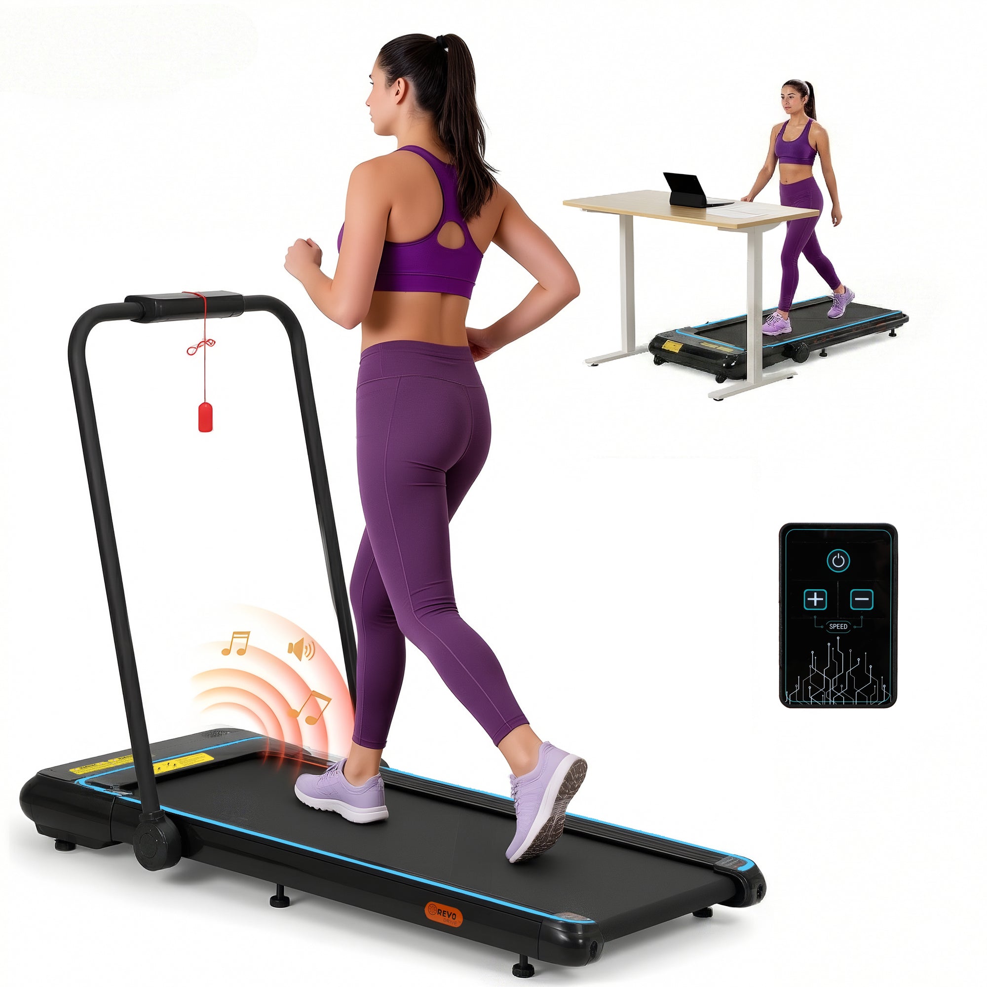Everfit Treadmill Electric Walking Pad Under Desk Home Gym Fitness 420mm Remote