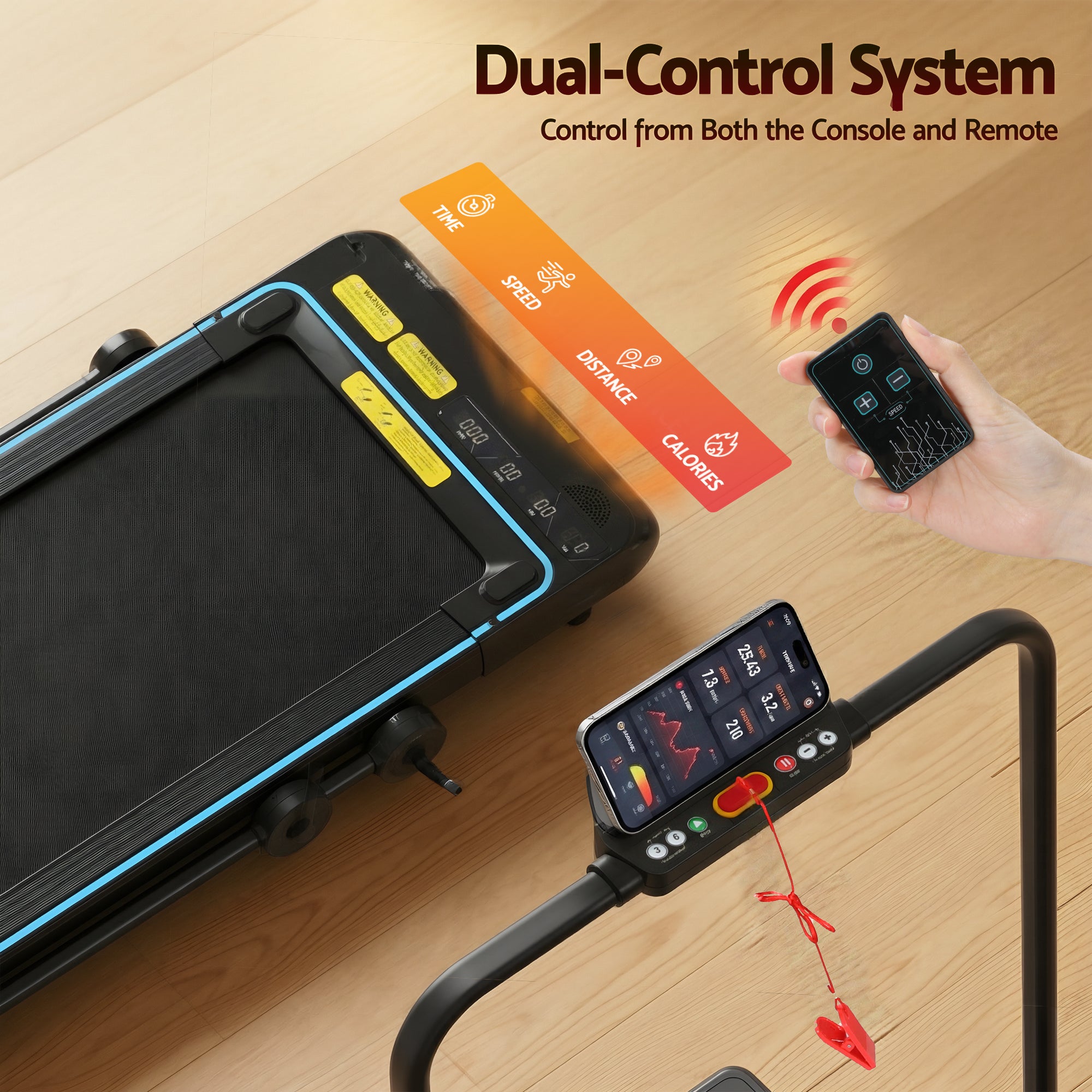 Everfit Treadmill Electric Walking Pad Under Desk Home Gym Fitness 420mm Remote