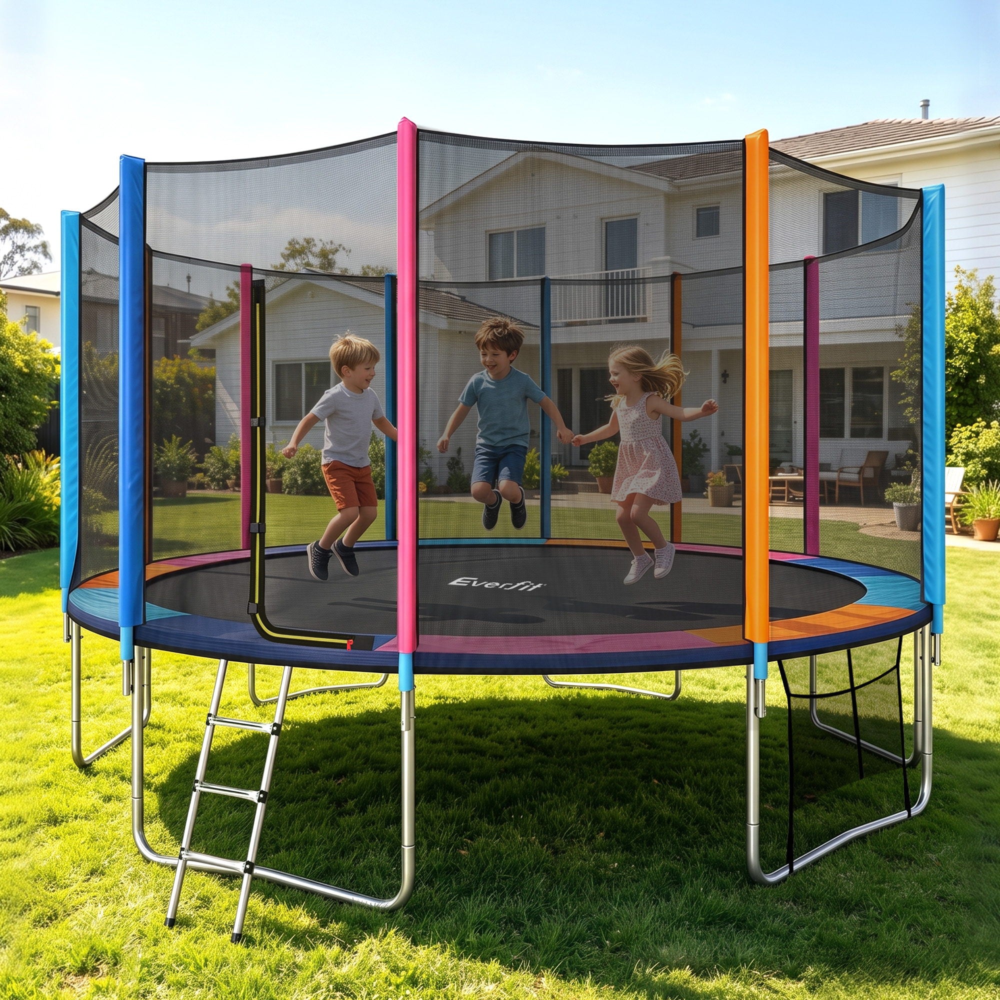 Everfit 16FT Kids Trampoline Rebounder with Enclosure Net Storage Bag