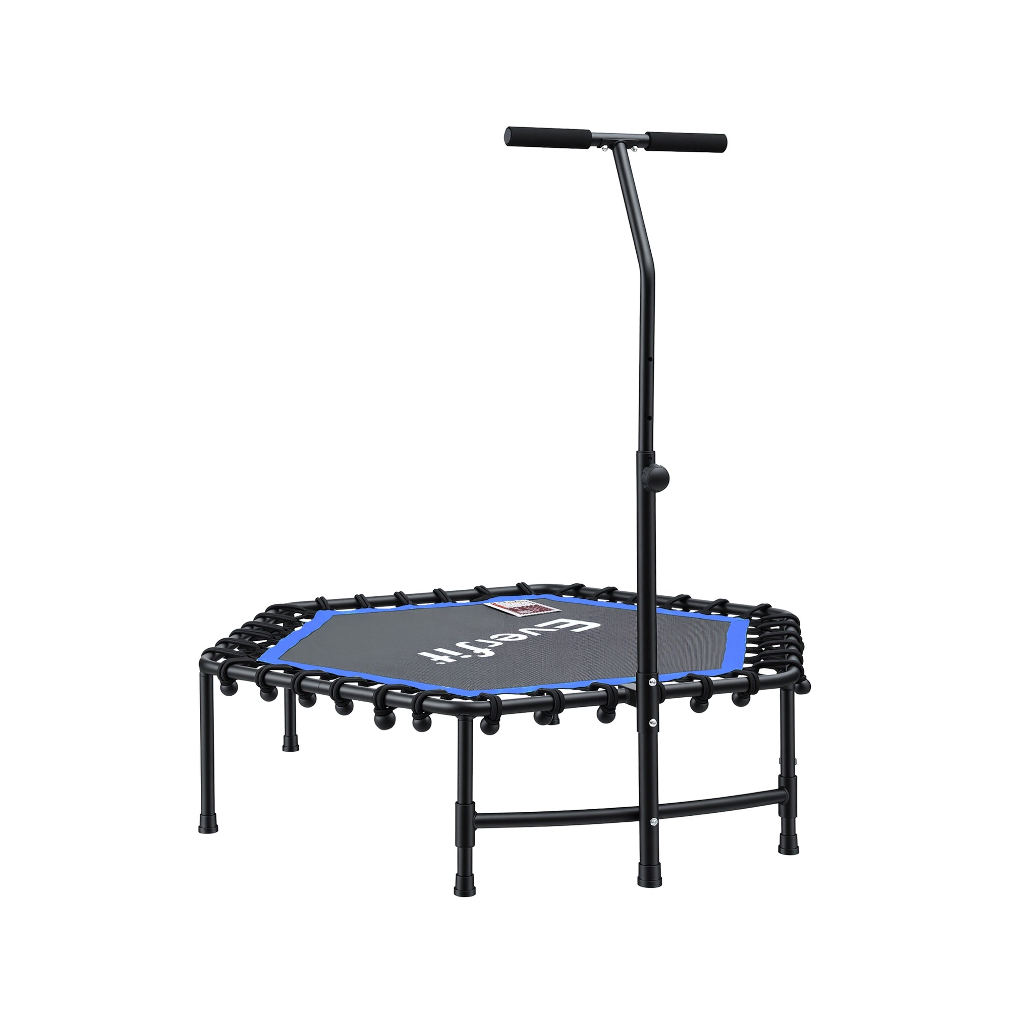 Everfit 48inch Hexagon Fitness Trampoline Rebounder Adjustable Handrail Blue - Everfit